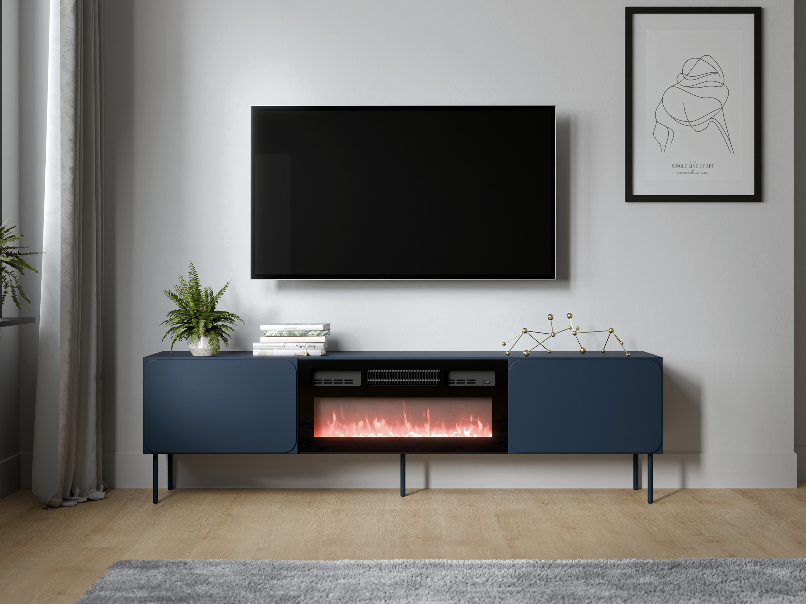 TV staliukas Fentore 104 (Indigo mėlyna)