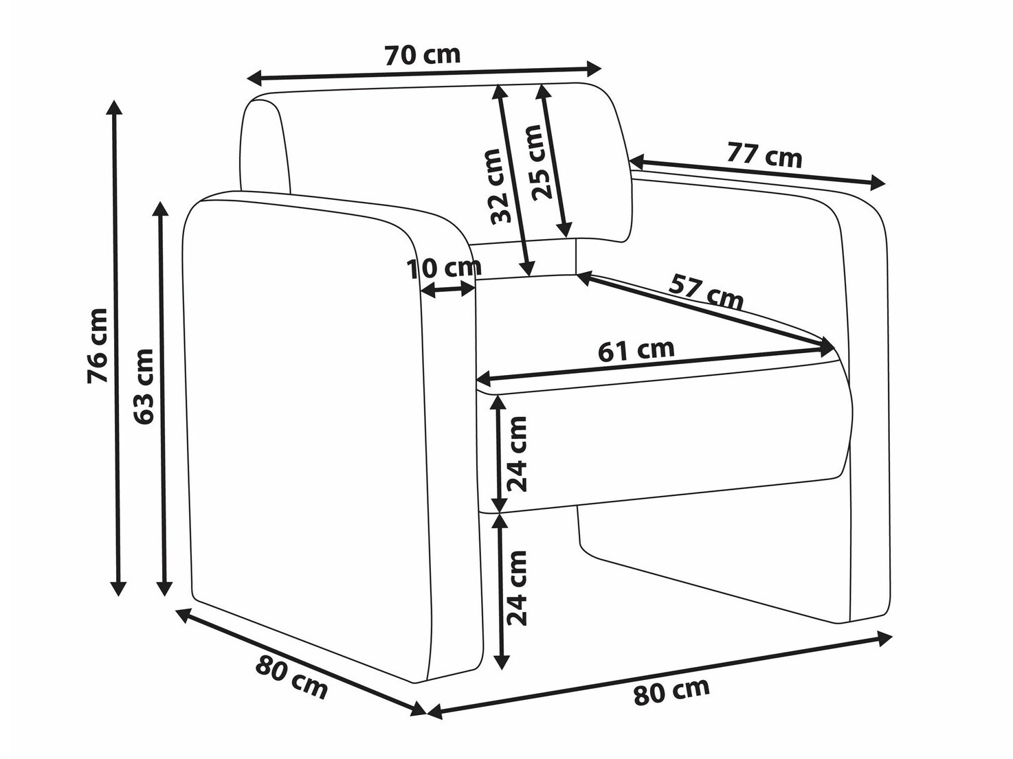 Fotelis Berwyn 3189 (Balta)