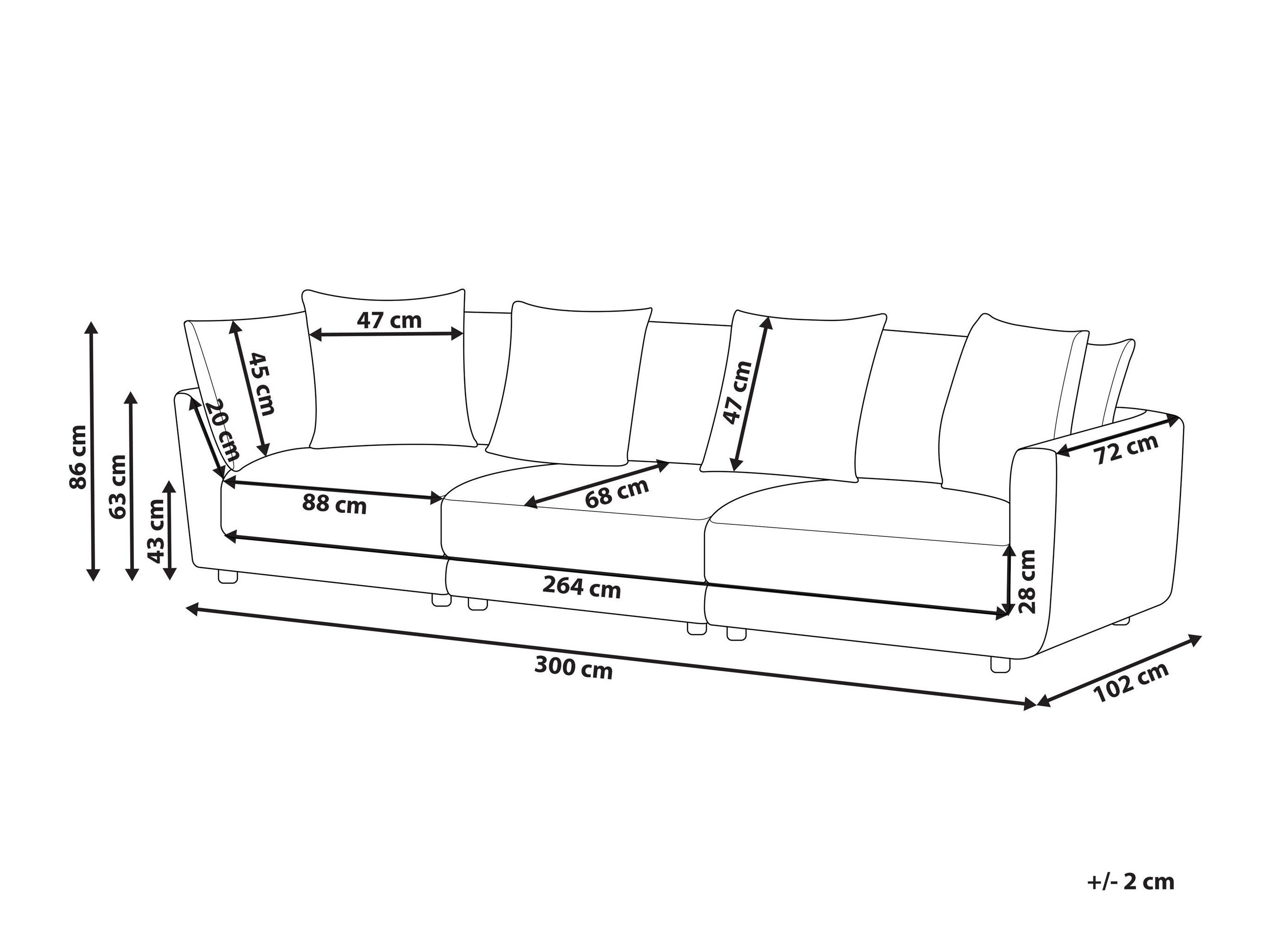 Sofa Berwyn 3201 (Smėlinė)