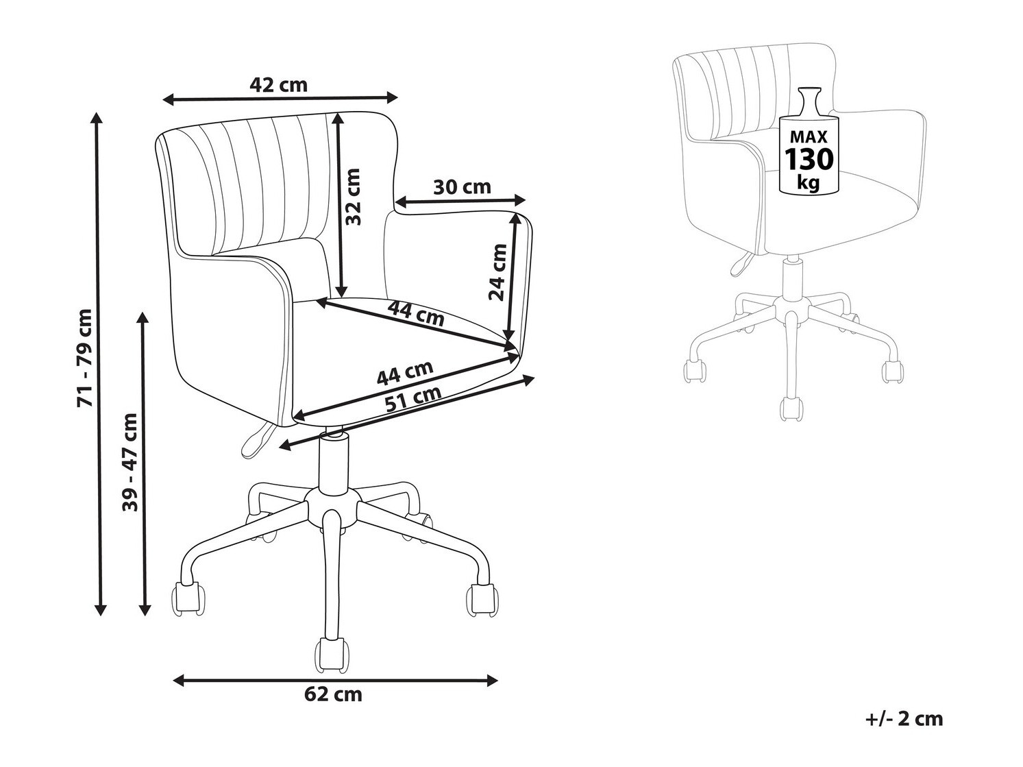 Biuro kėdė Berwyn 895 (Taupe)