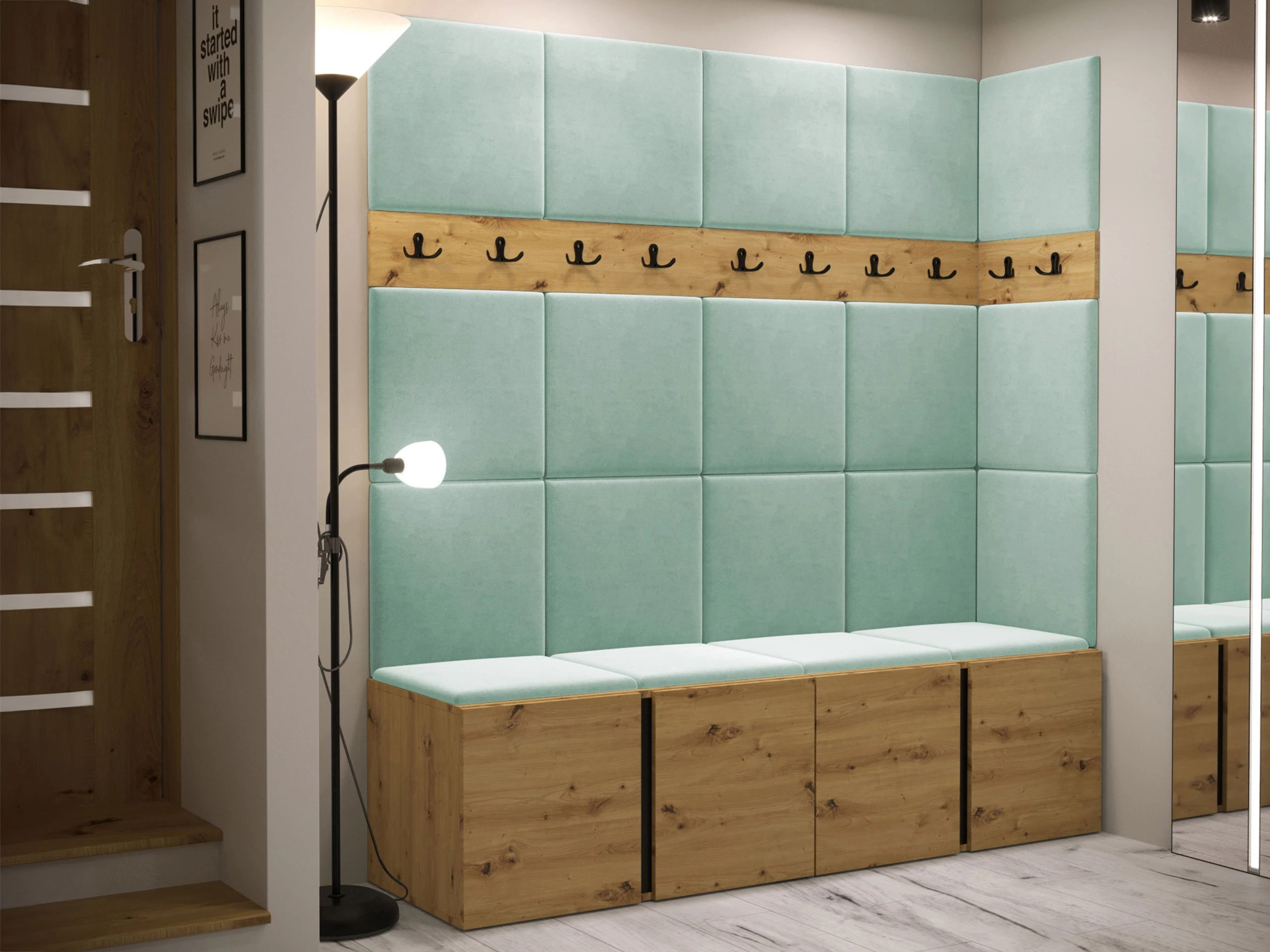 Prieškambario komplektas Pinis II (Artisan ąžuolas)