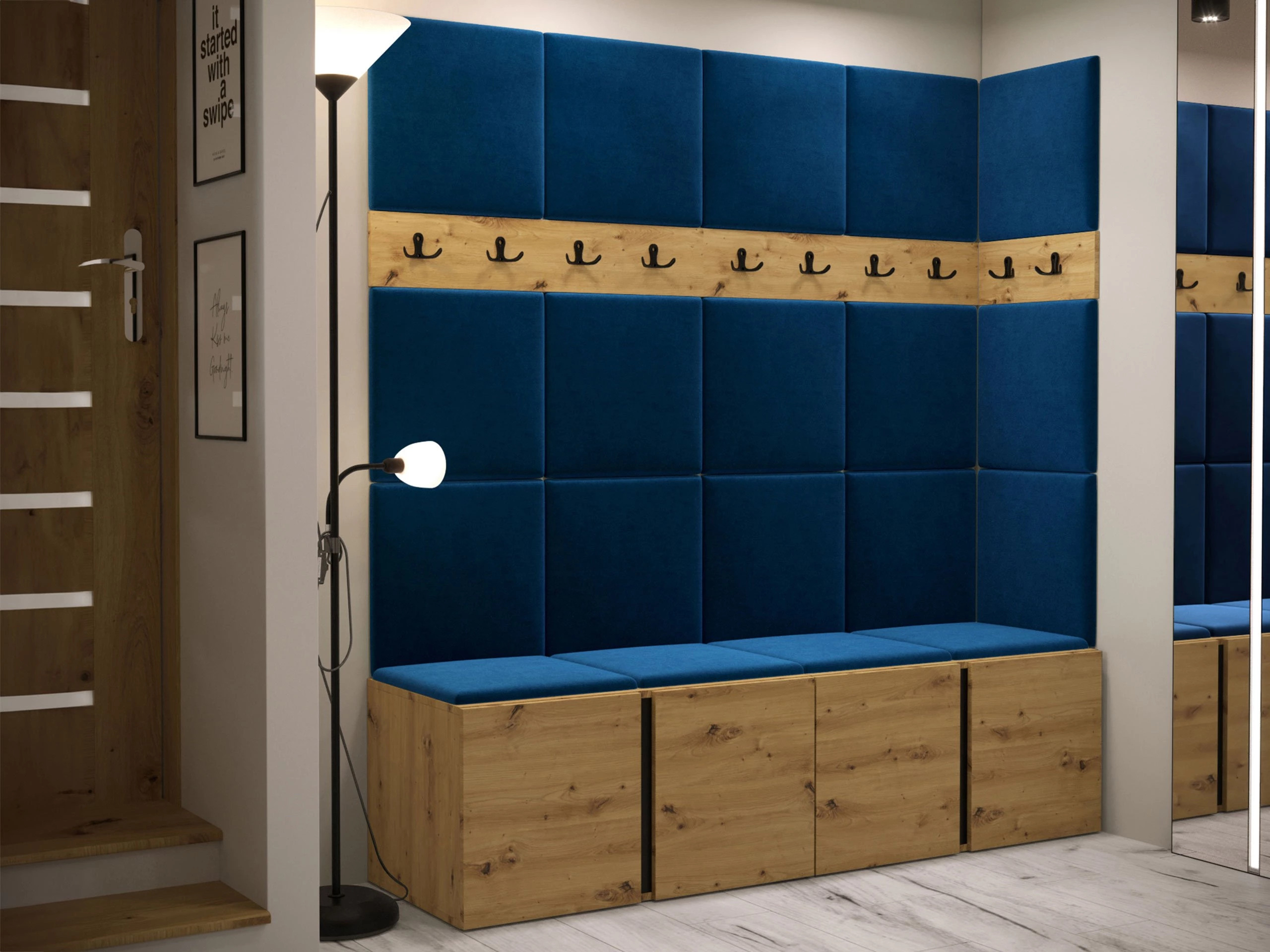 Prieškambario komplektas Pinis II (Artisan ąžuolas)