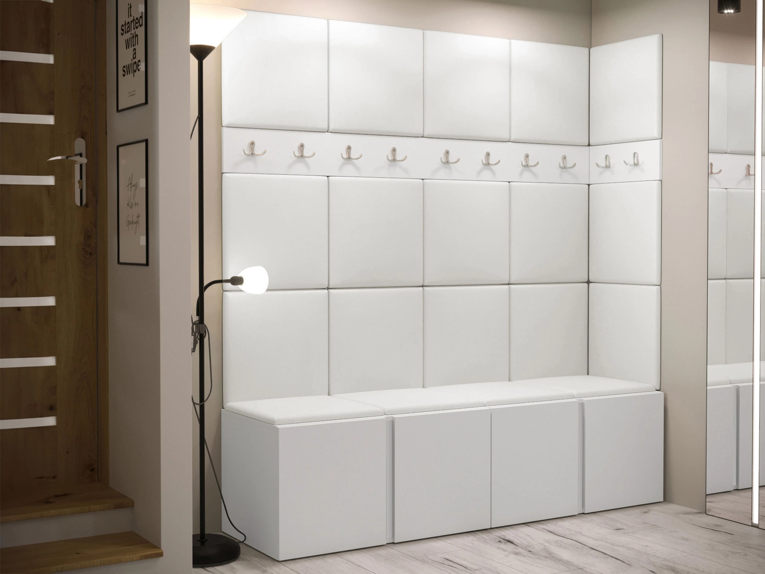 Prieškambario komplektas Pinis II (Balta)