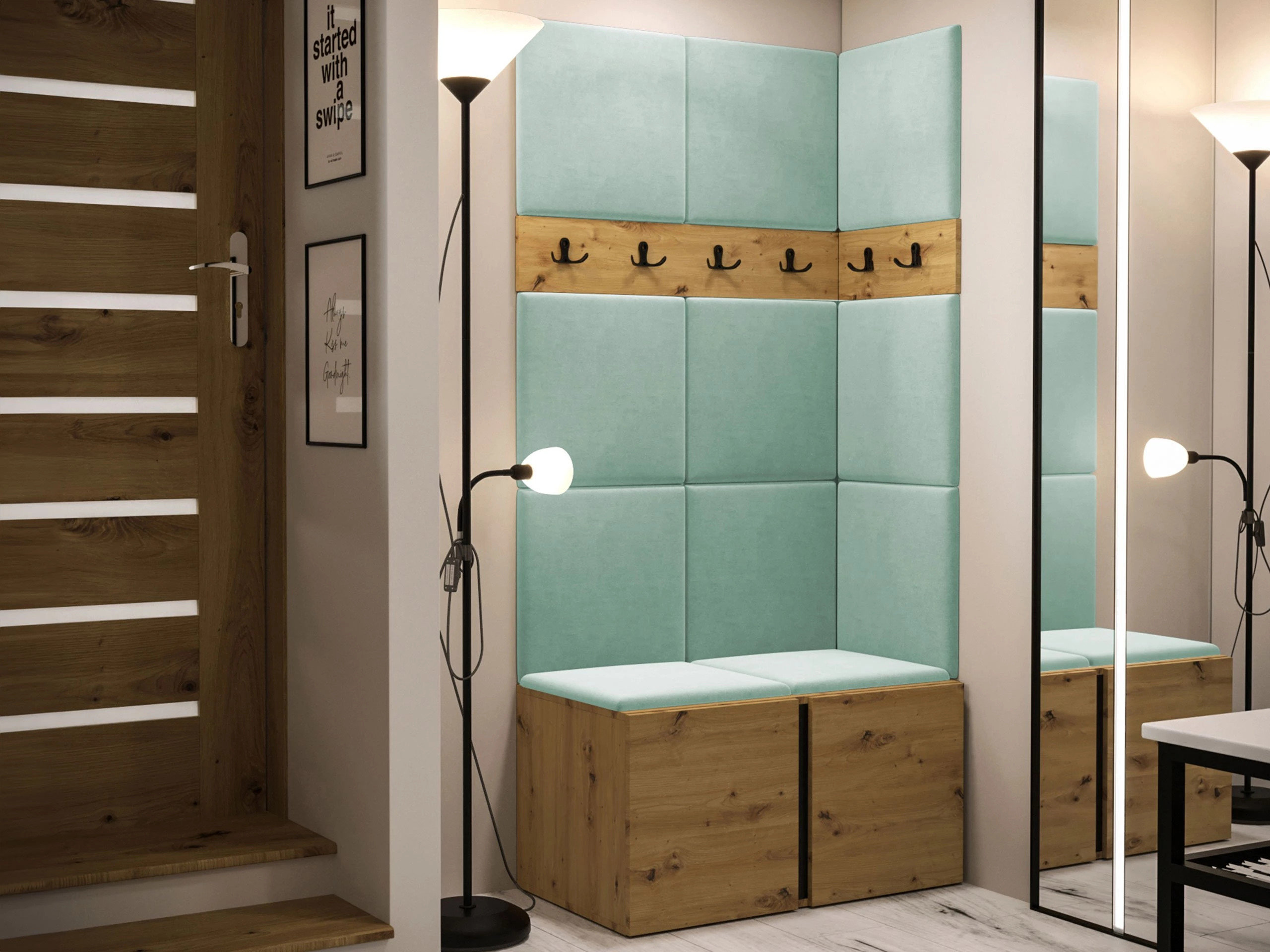 Prieškambario komplektas Pinis I (Artisan ąžuolas)