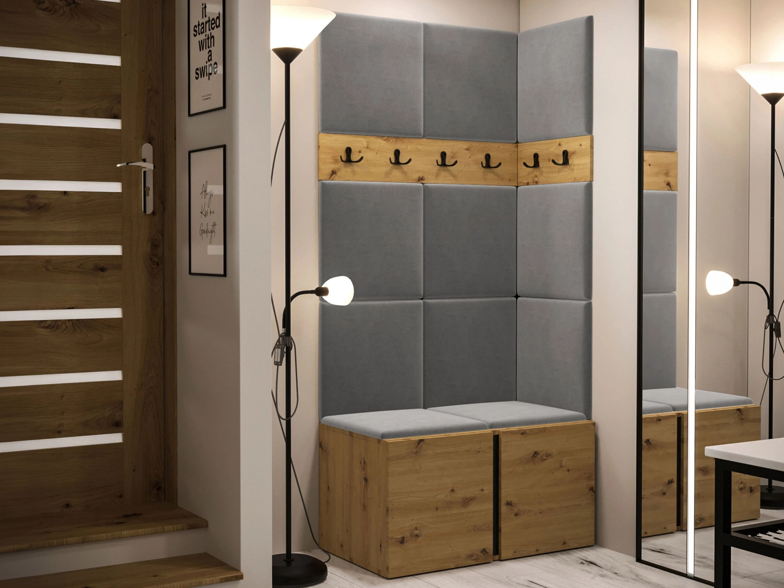 Prieškambario komplektas Pinis I (Artisan ąžuolas)