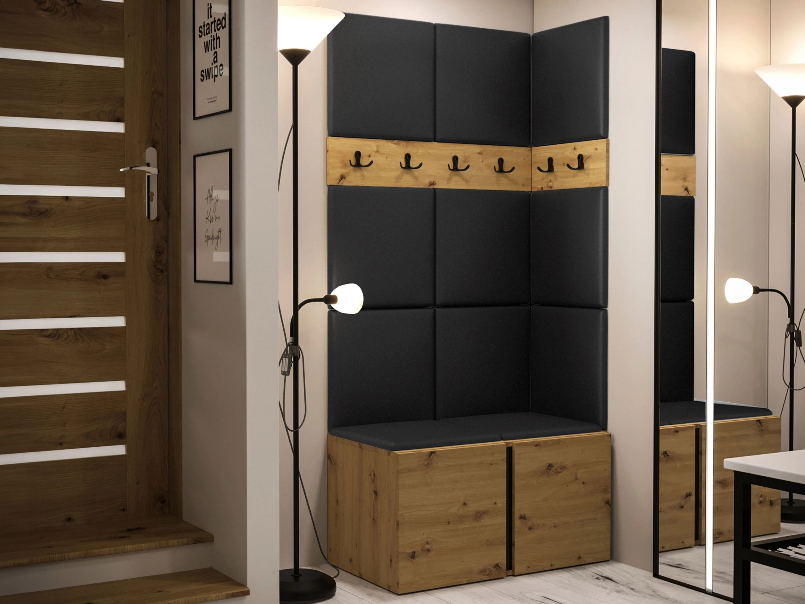 Prieškambario komplektas Pinis I (Artisan ąžuolas)