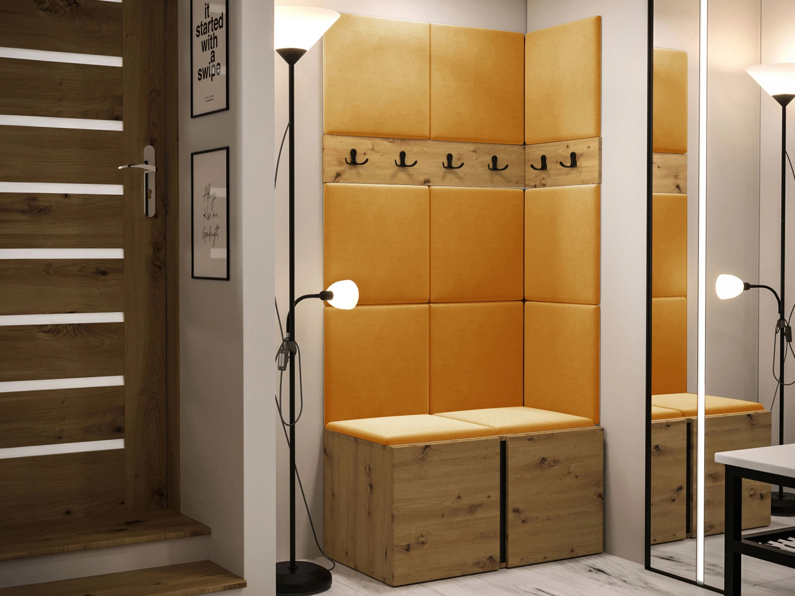 Prieškambario komplektas Pinis I (Artisan ąžuolas)