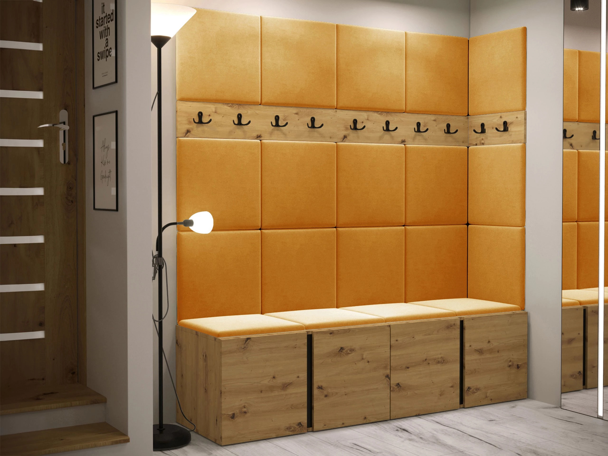 Prieškambario komplektas Pinis II (Artisan ąžuolas)