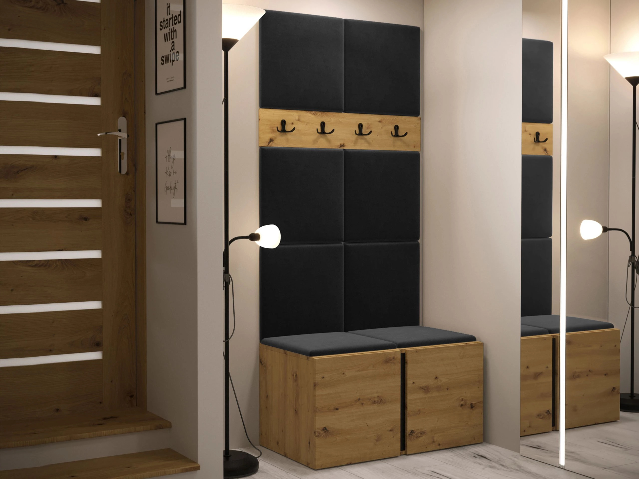 Prieškambario komplektas Pinis IV (Artisan ąžuolas)