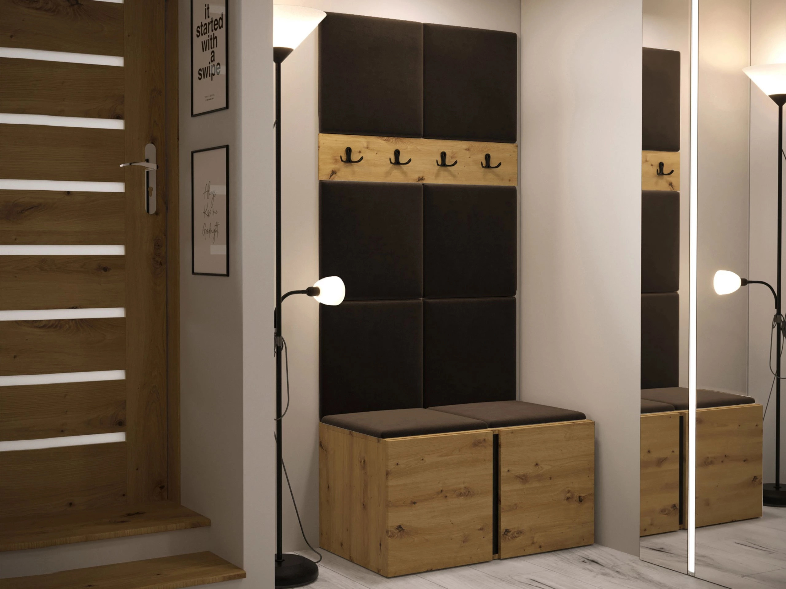 Prieškambario komplektas Pinis IV (Artisan ąžuolas)