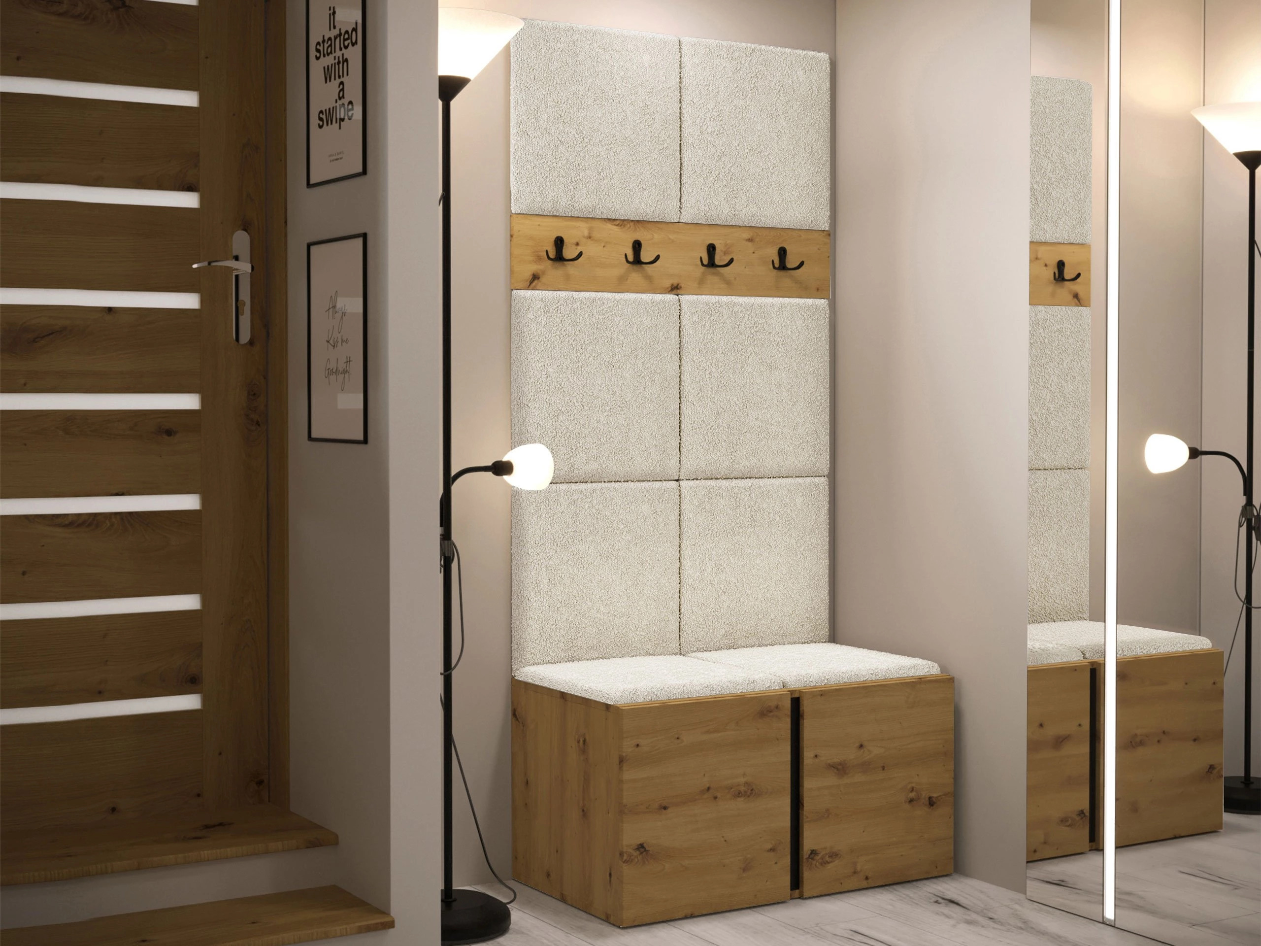 Prieškambario komplektas Pinis IV (Artisan ąžuolas)