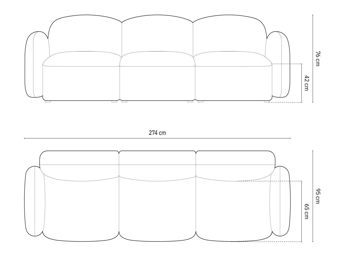 Sofa Tolmira 101 (Baltimore Antracitas)