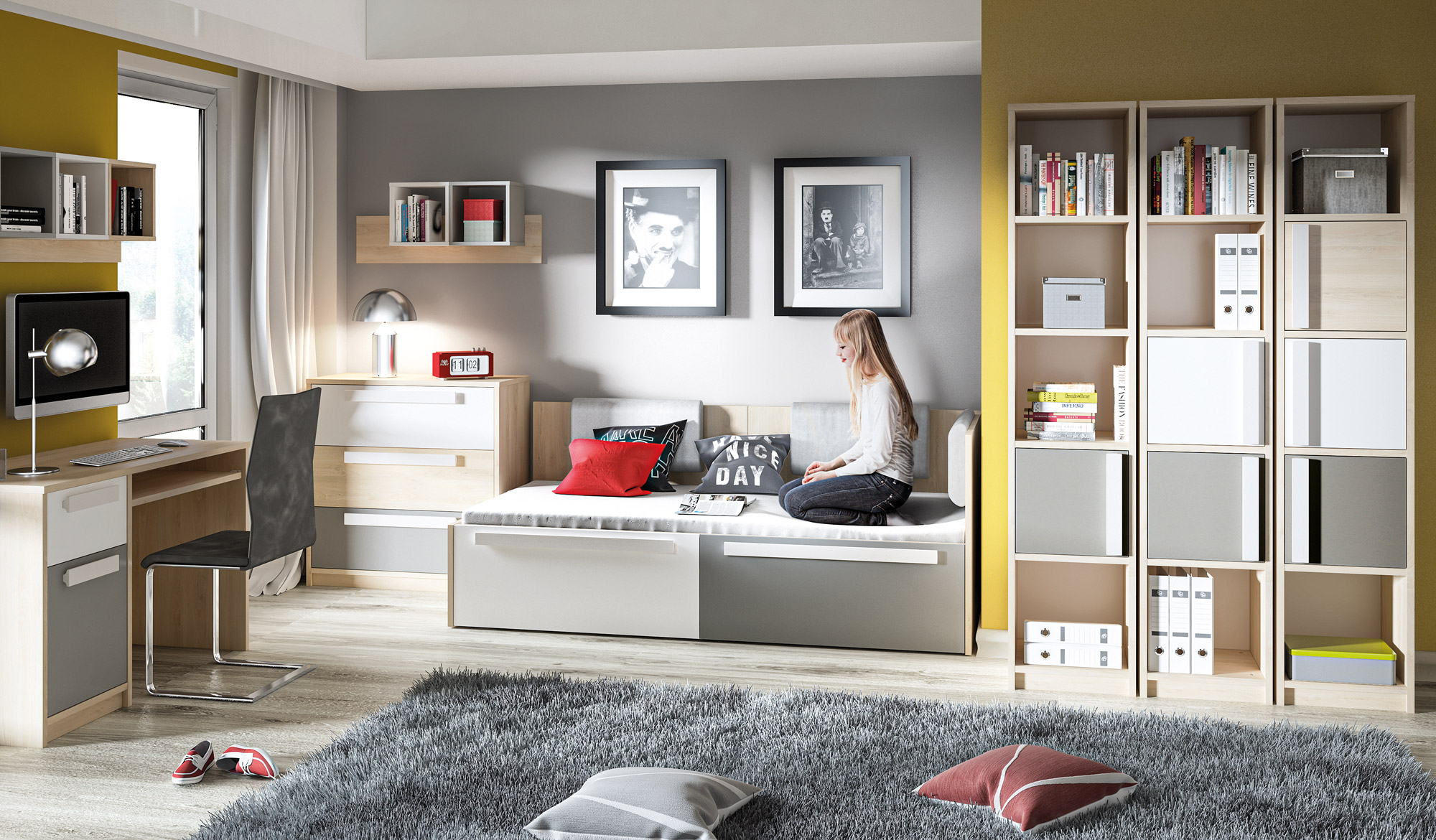 Pakabinama lentyna Tivruve 112 (Pilka)