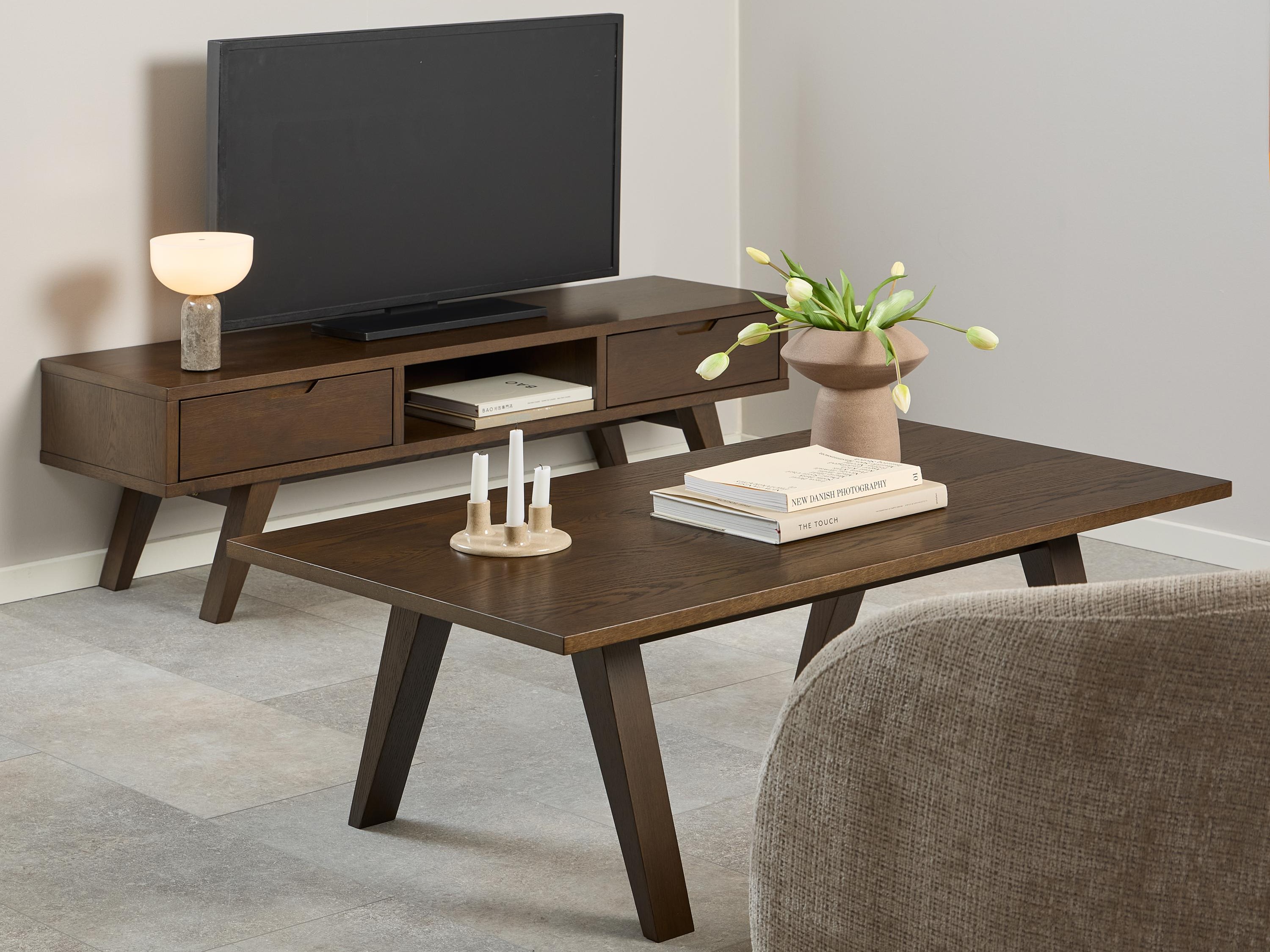 Žurnalinis staliukas Norsica Albene 109 (Tamsus ąžuolas)