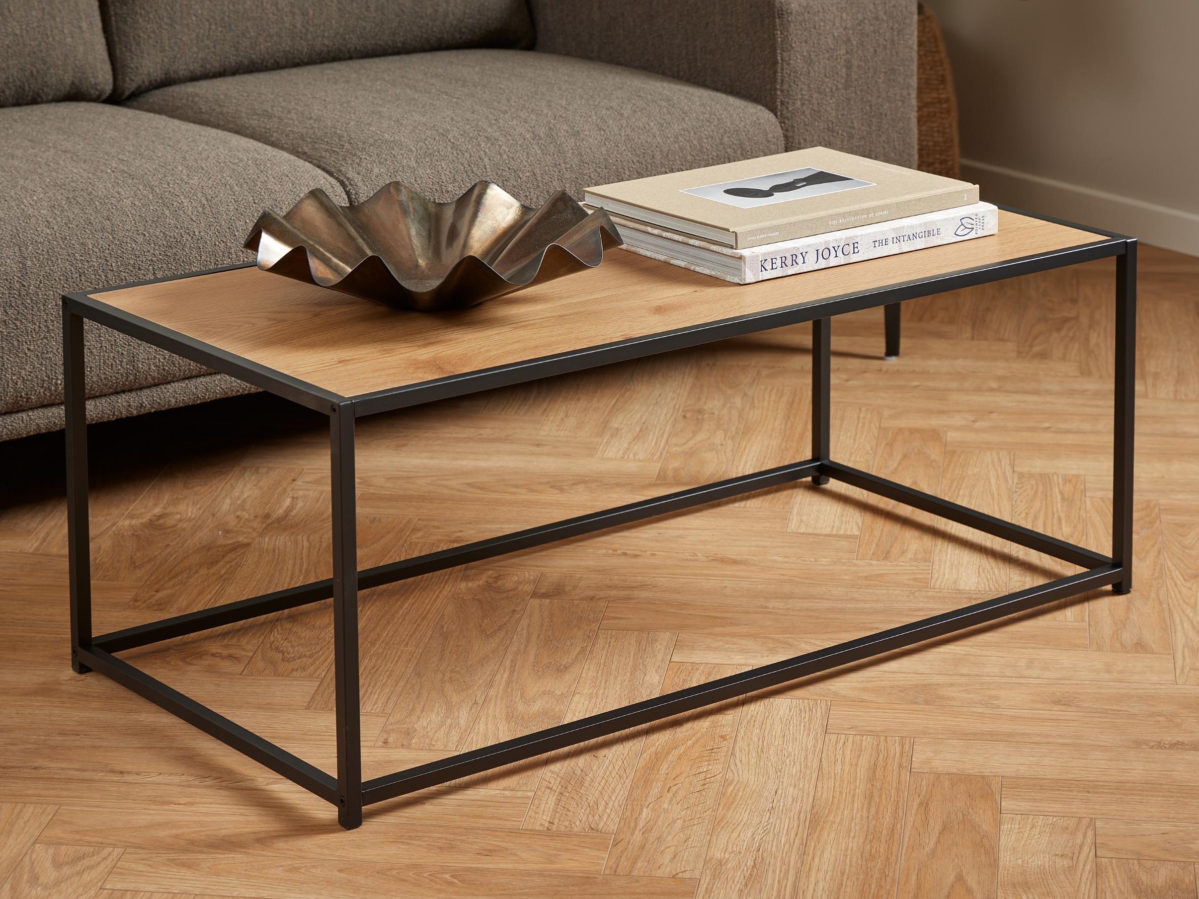 Žurnalinis staliukas Norsica Sevferi 147 (Laukinis ąžuolas + Juoda)