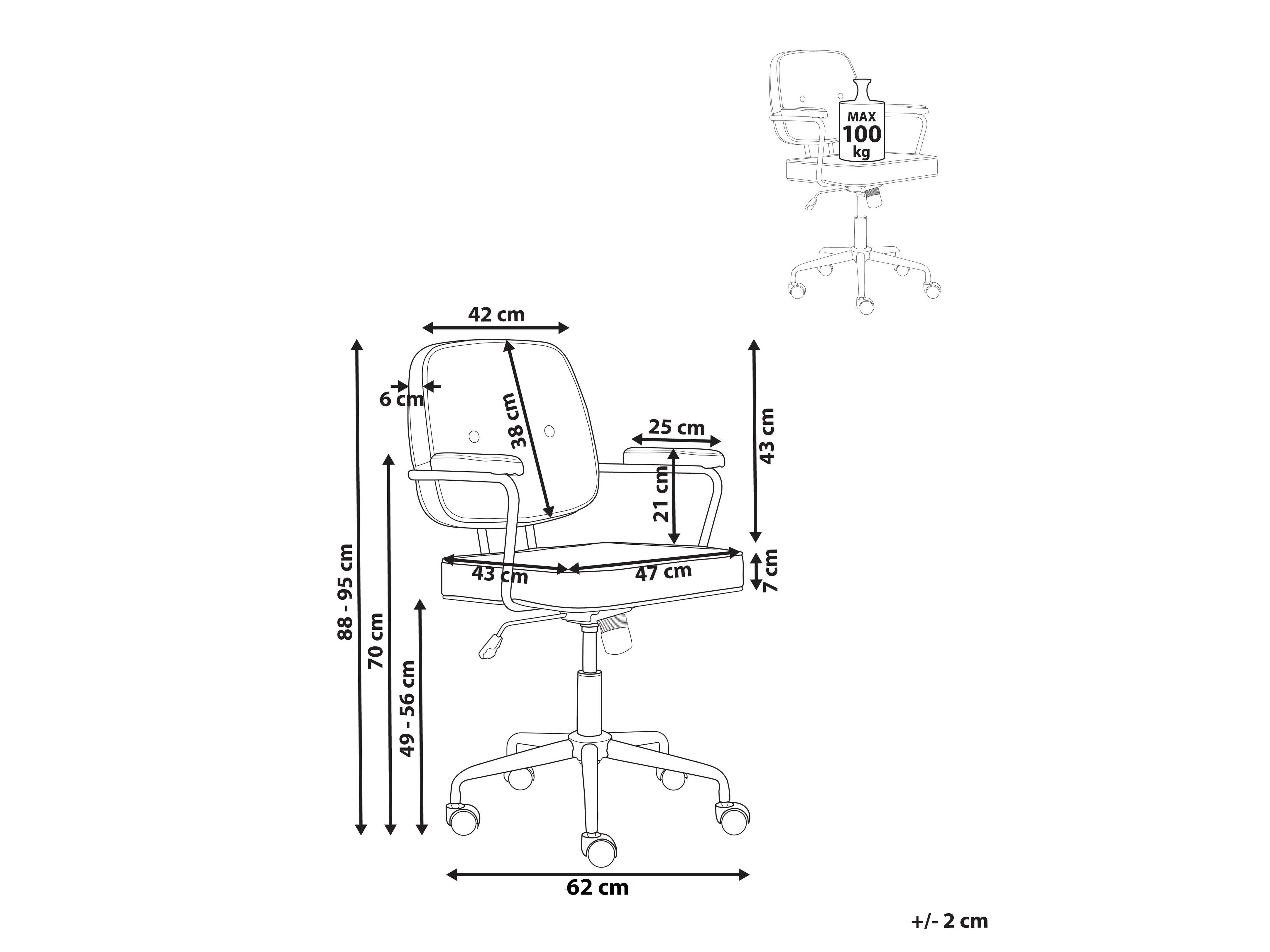 Biuro kėdė Berwyn 901 (Pilka)