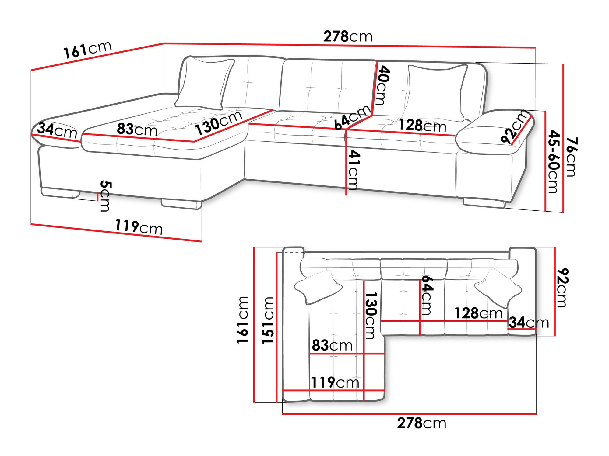 Minkštas kampas ST8402 su pažeista pakuote
