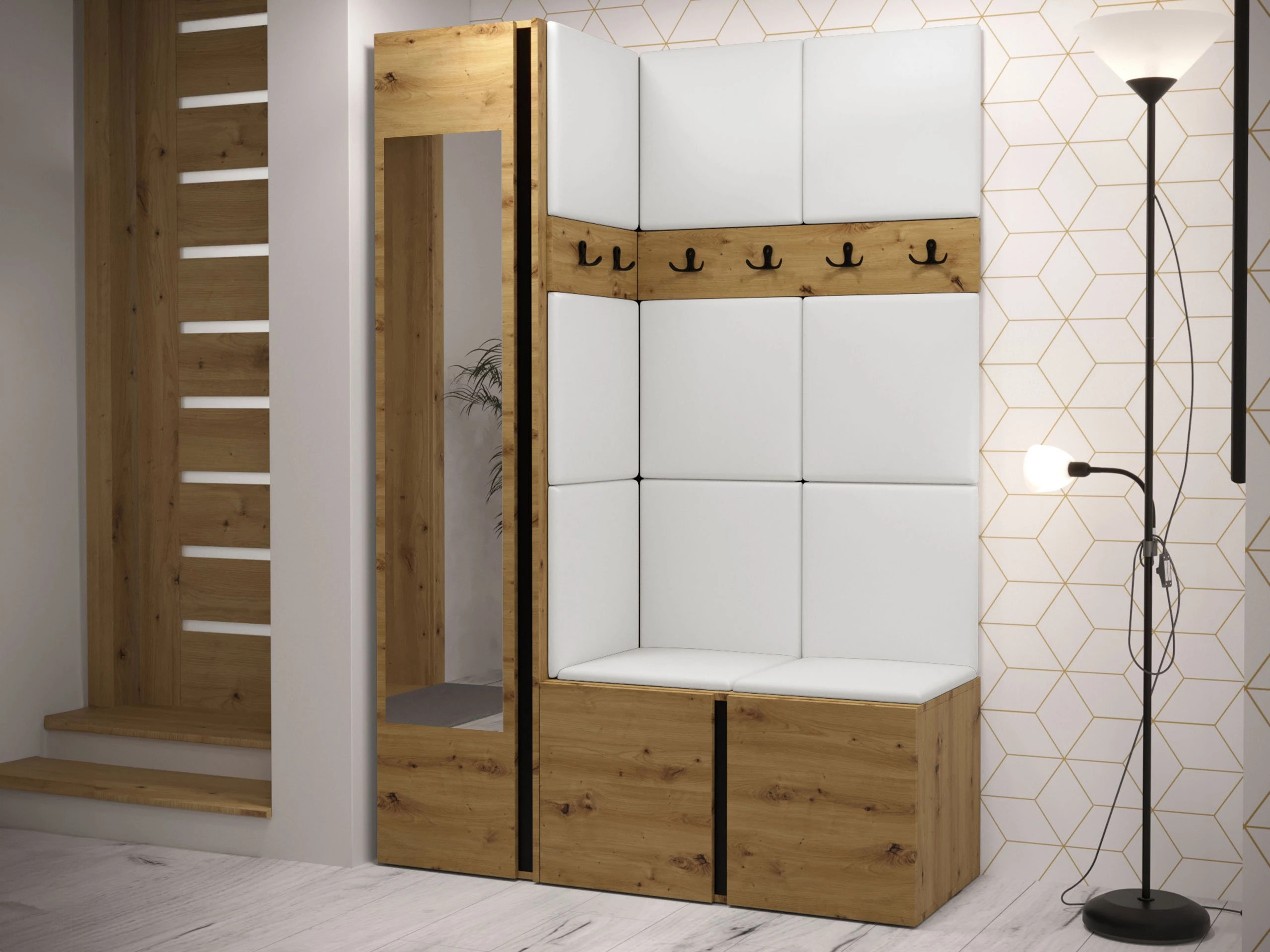 Prieškambario komplektas Hartford 277 (Eko oda Soft 017)