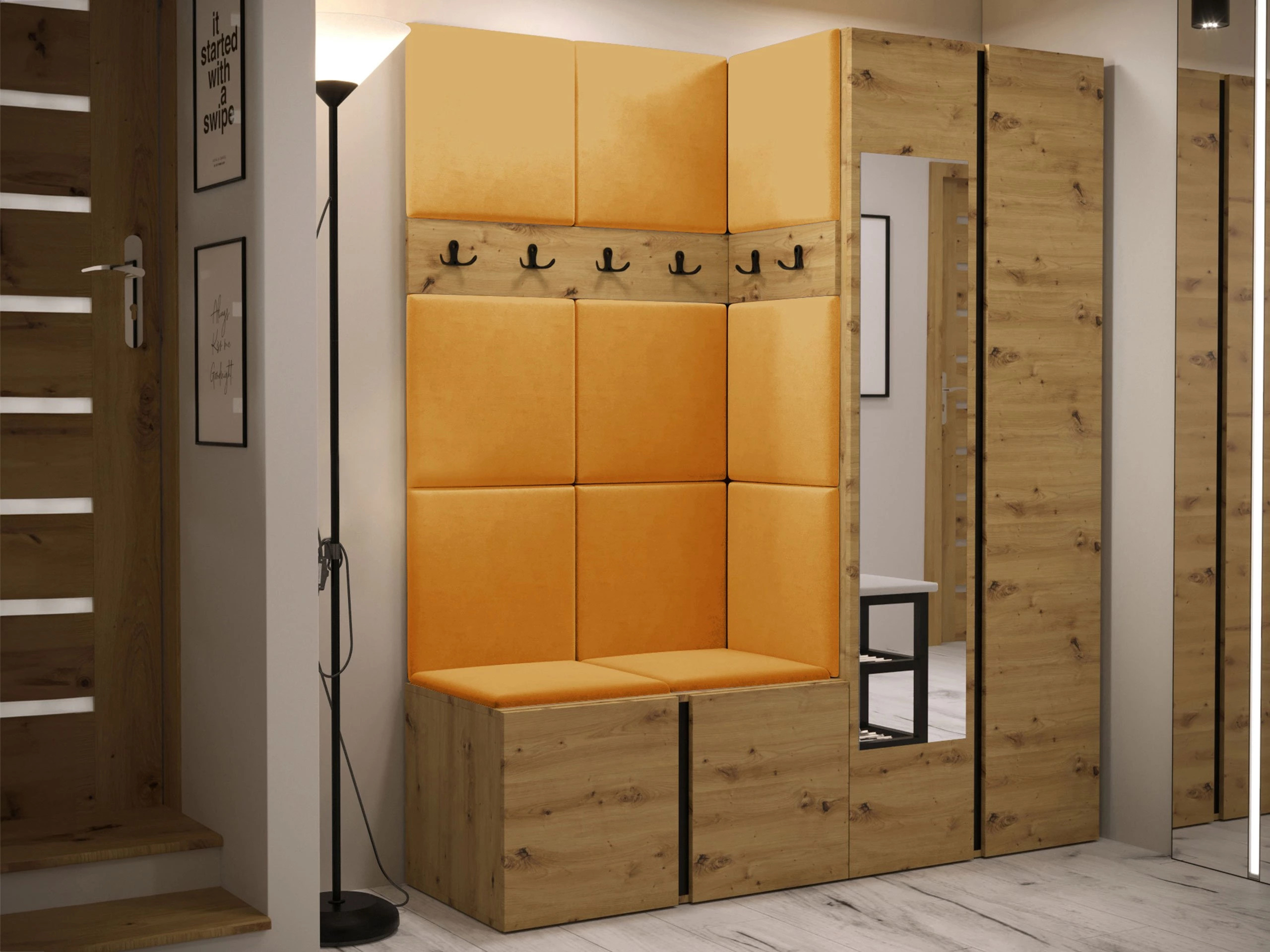 Prieškambario komplektas Pinis X (Artisan ąžuolas)