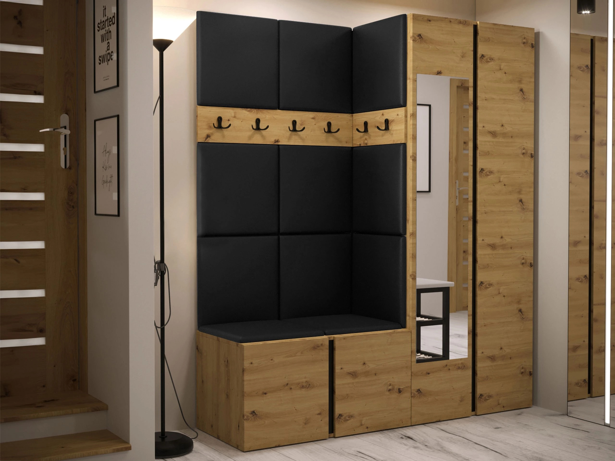 Prieškambario komplektas Pinis X (Eko oda Soft 011)