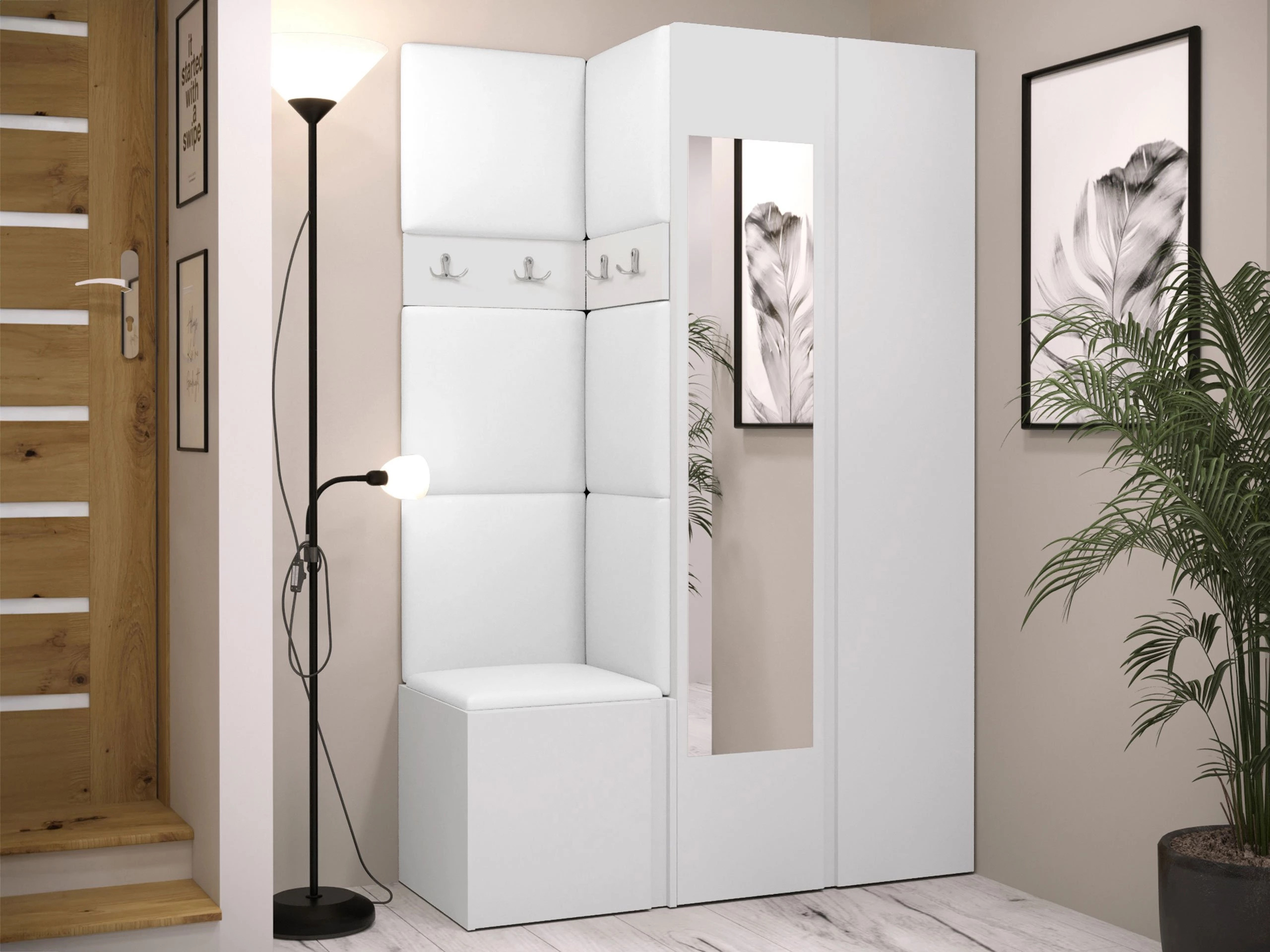 Prieškambario komplektas Pinis XXVI (Balta)