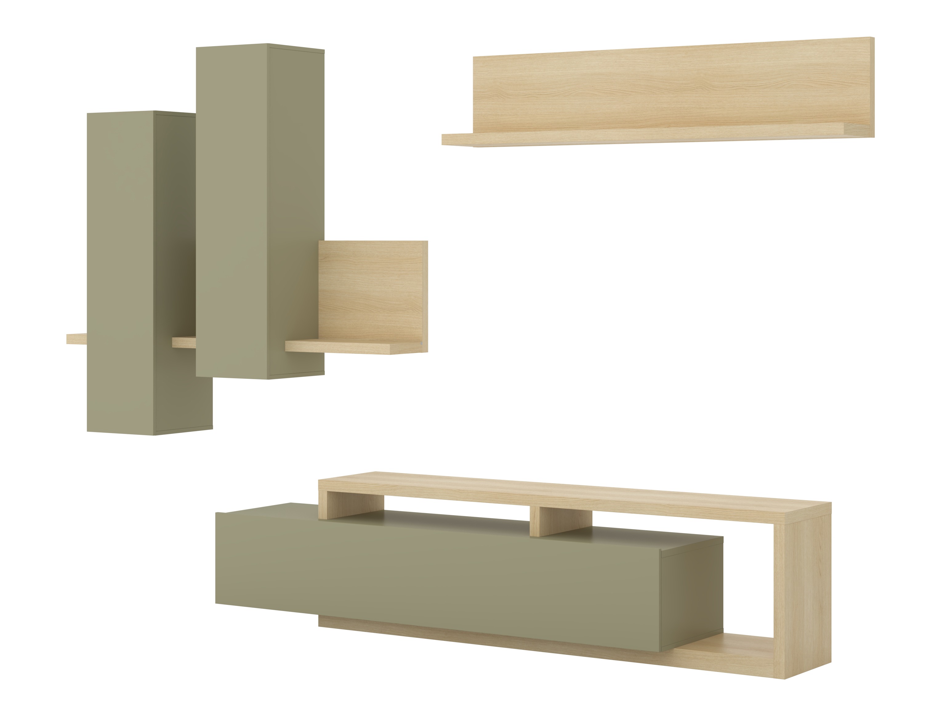 Svetainės komplektas Lutiva 100 (Eukaliptas + Ąžuolas)