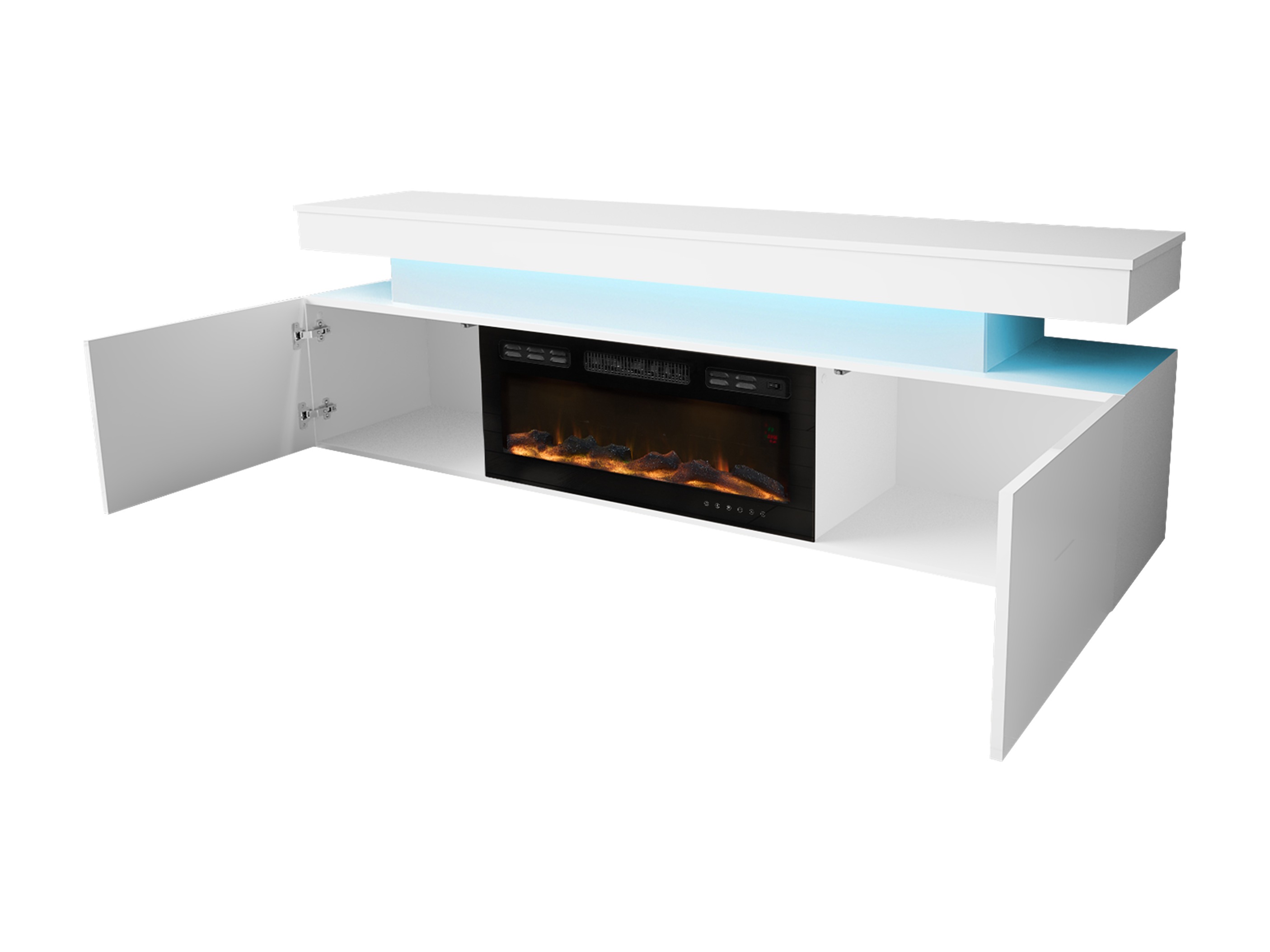 Svetainės komplektas Monfero I (Balta + Blizgi balta)