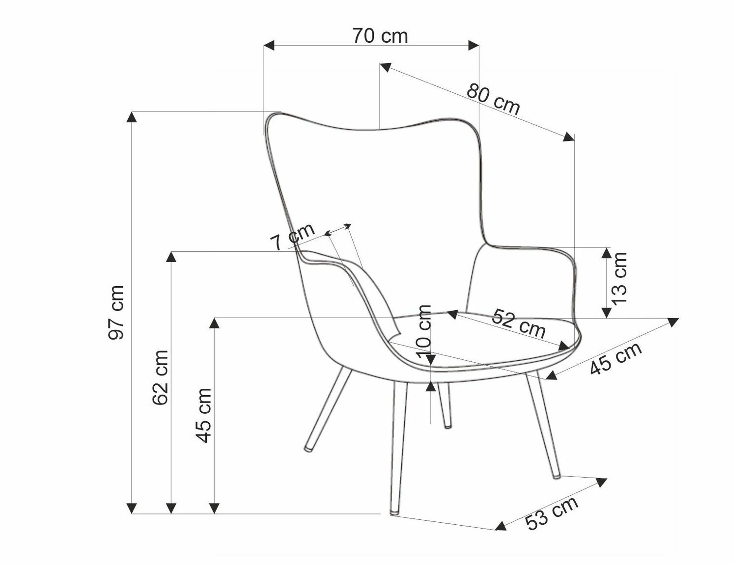 Fotelis Houston 1610 (Geltona)