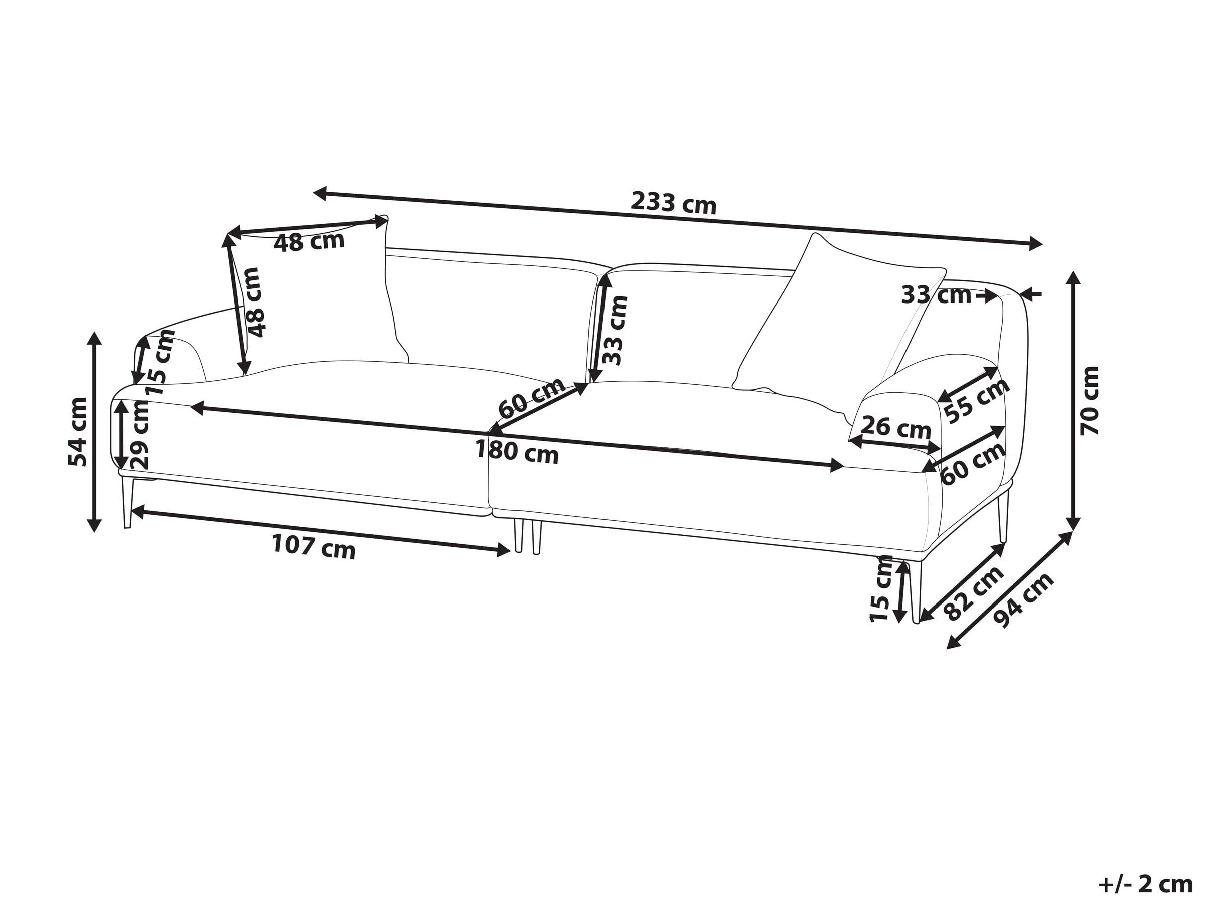 Sofa Berwyn 2406 (Šviesi ruda)