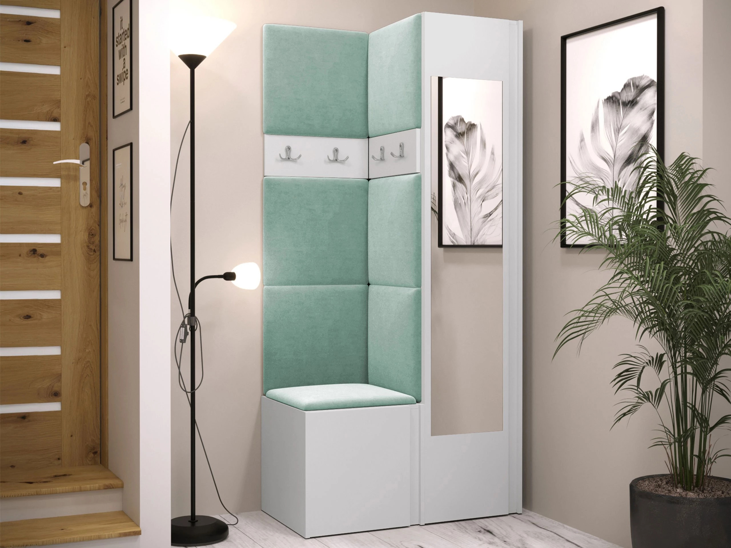 Prieškambario komplektas Pinis XXV (Balta)