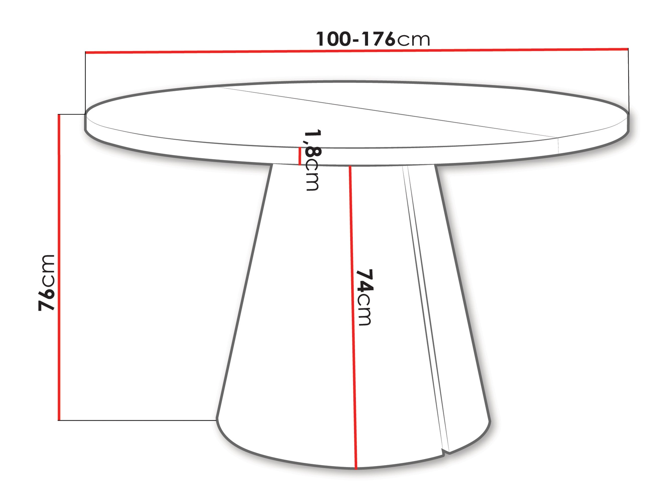 Stalas Oswego 166 (Ąžuolas)