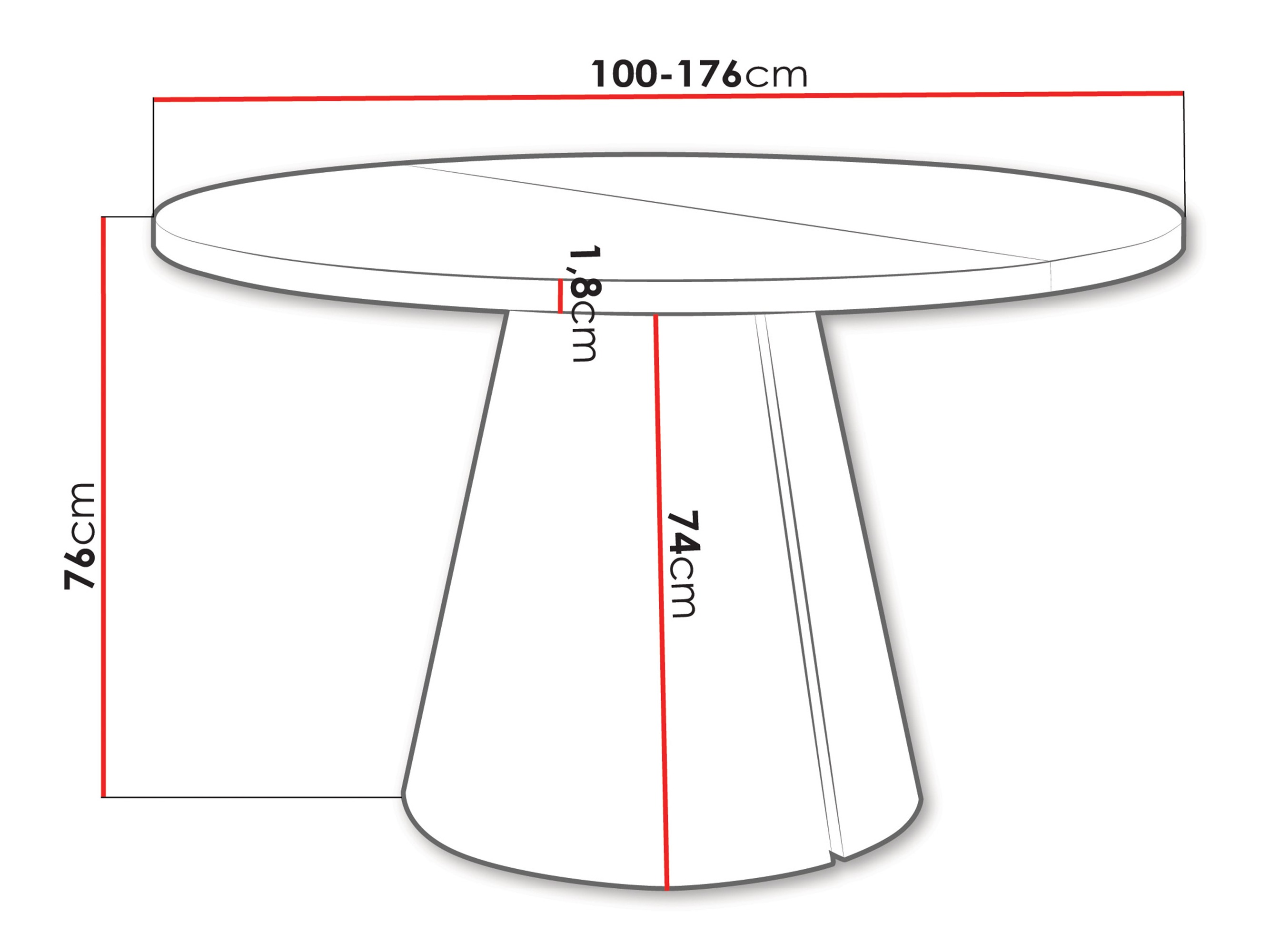 Stalas Oswego 166 (Balta)