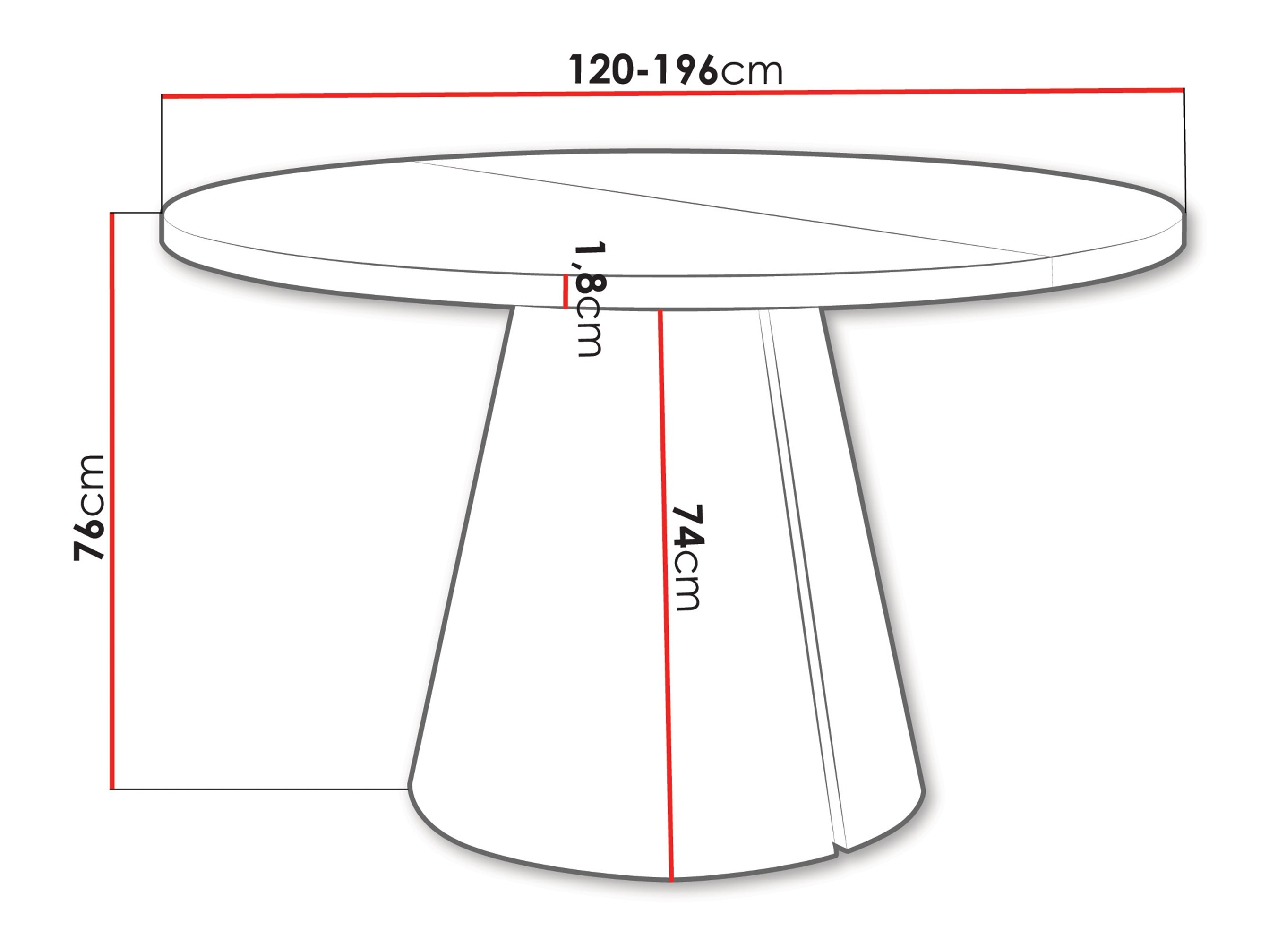 Stalas Oswego 168 (Ąžuolas)