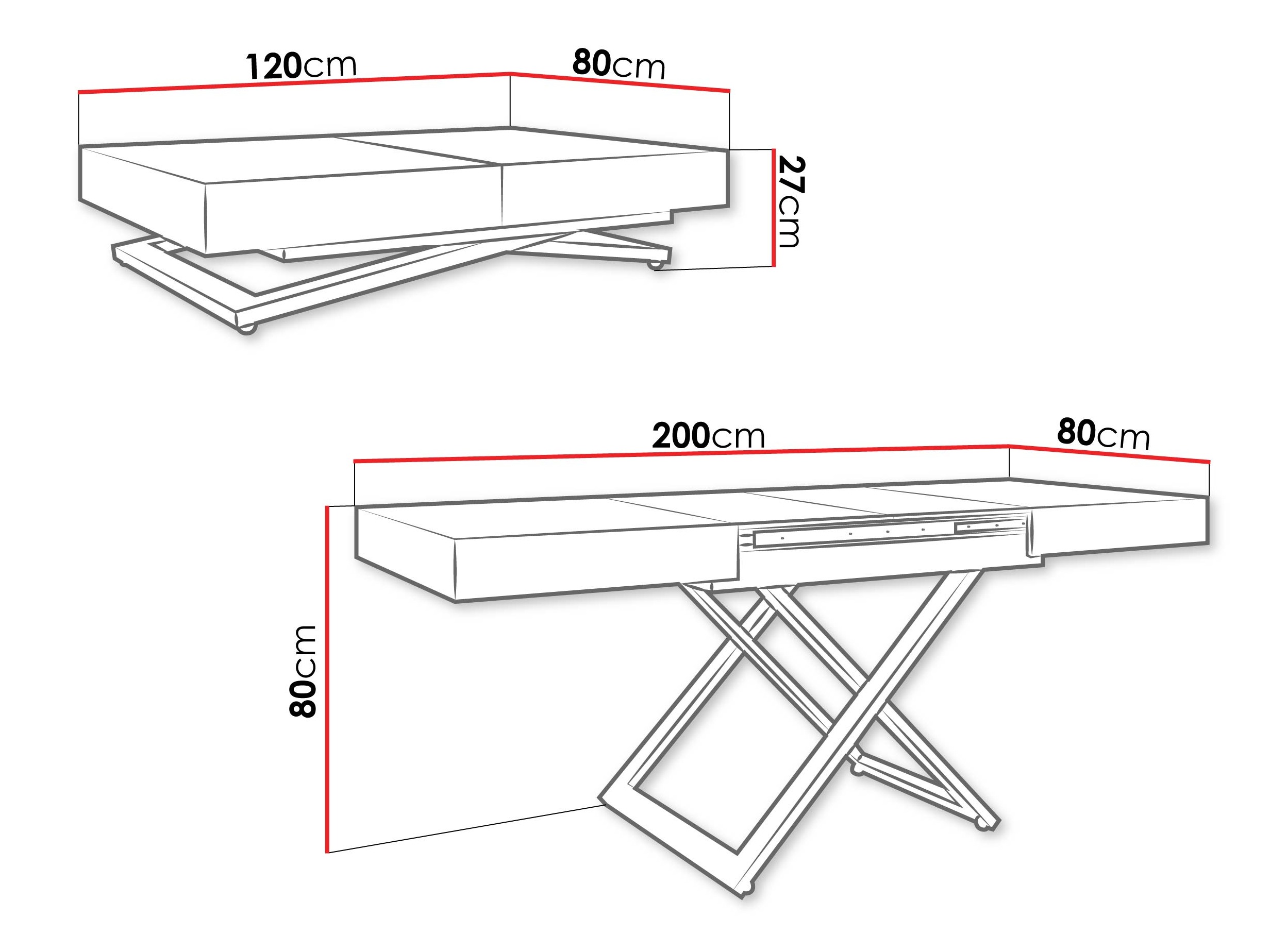 Žurnalinis staliukas transformeris Oswego 171 (Graikinis riešutas)