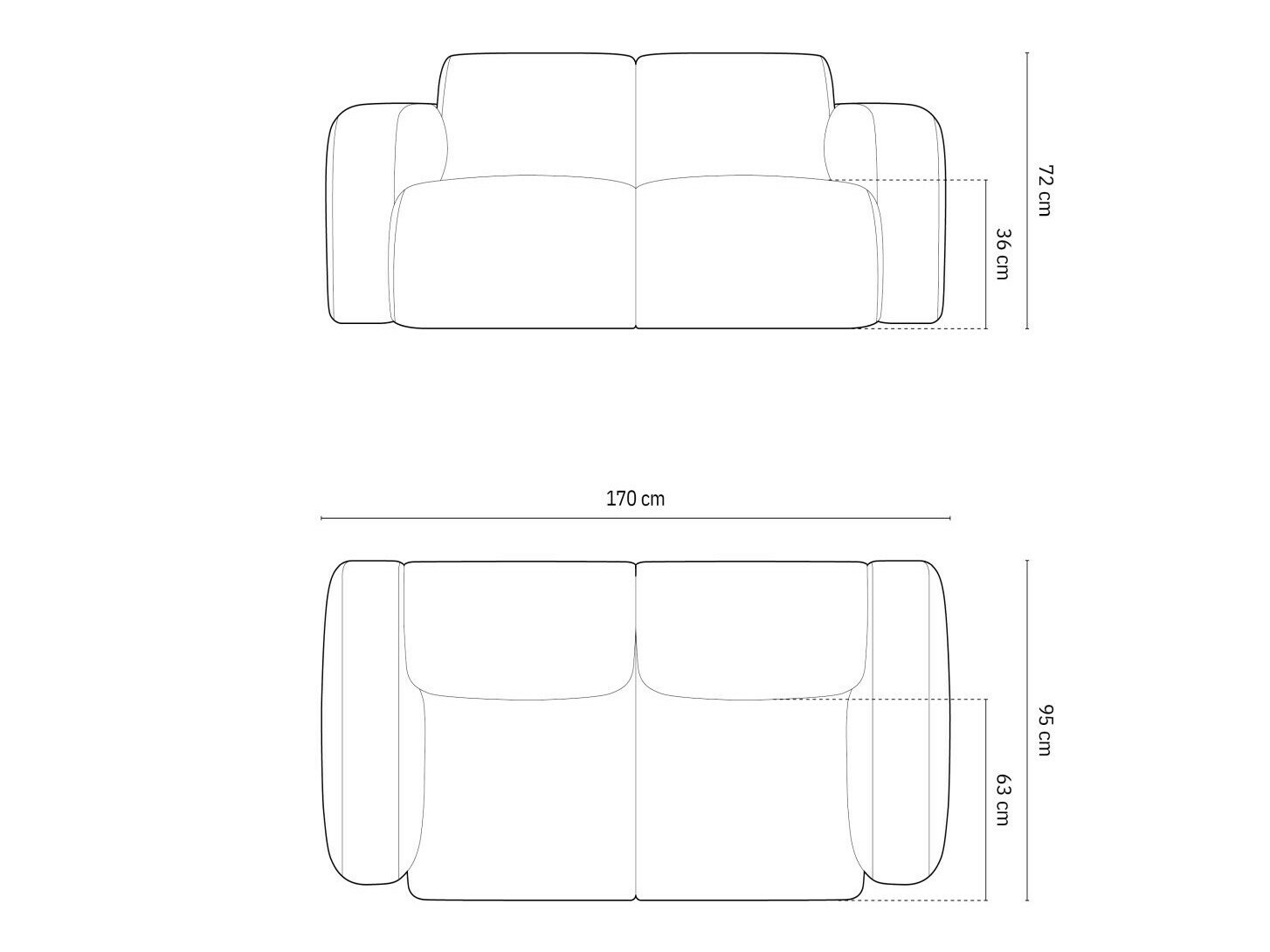 Sofa Romtoru 100 (Baloo 2073)