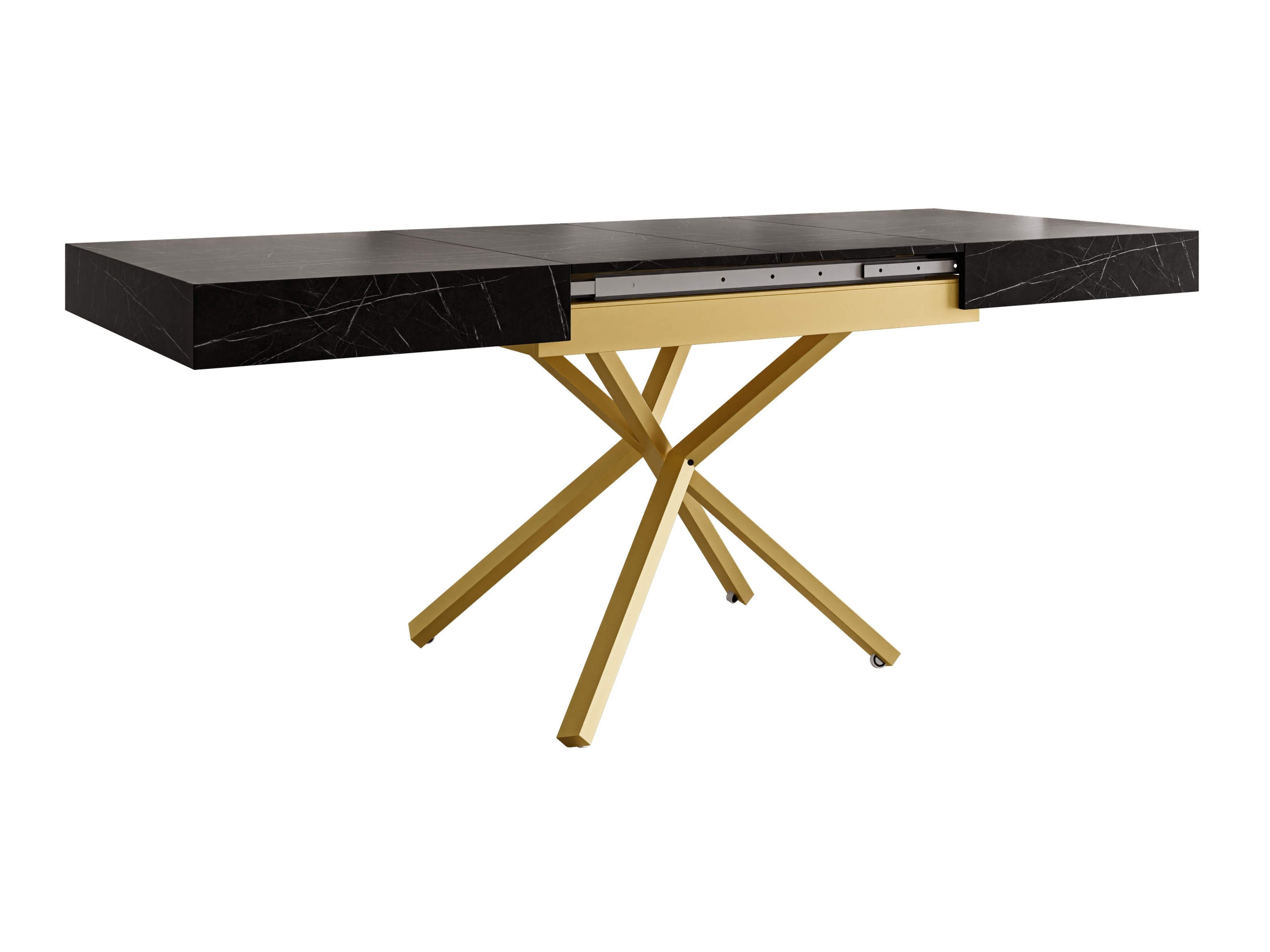 Žurnalinis staliukas transformeris Oswego 178 (Juodas marmuras)