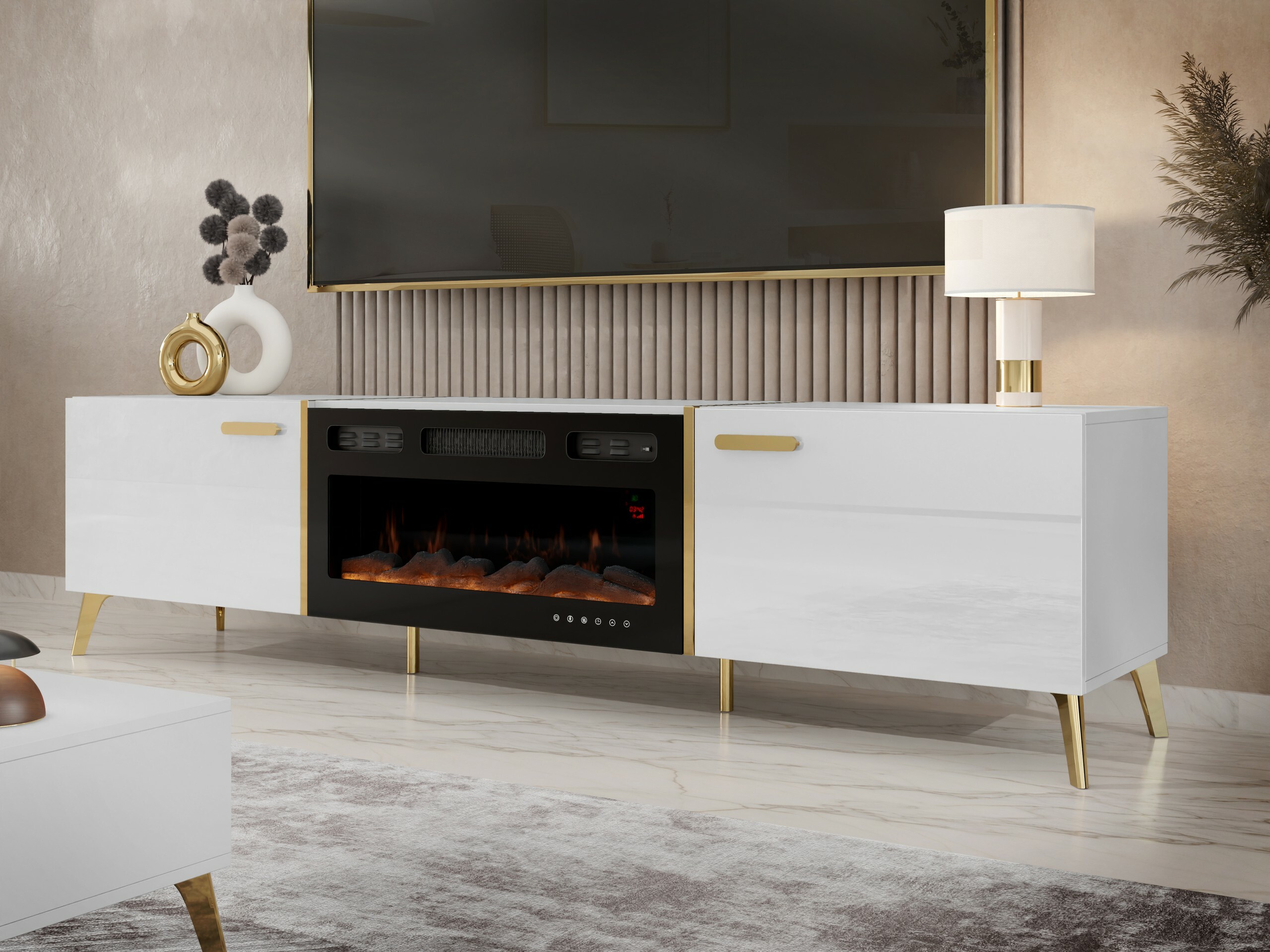 TV staliukas Comfivo Capella III (Balta + Blizgi balta)