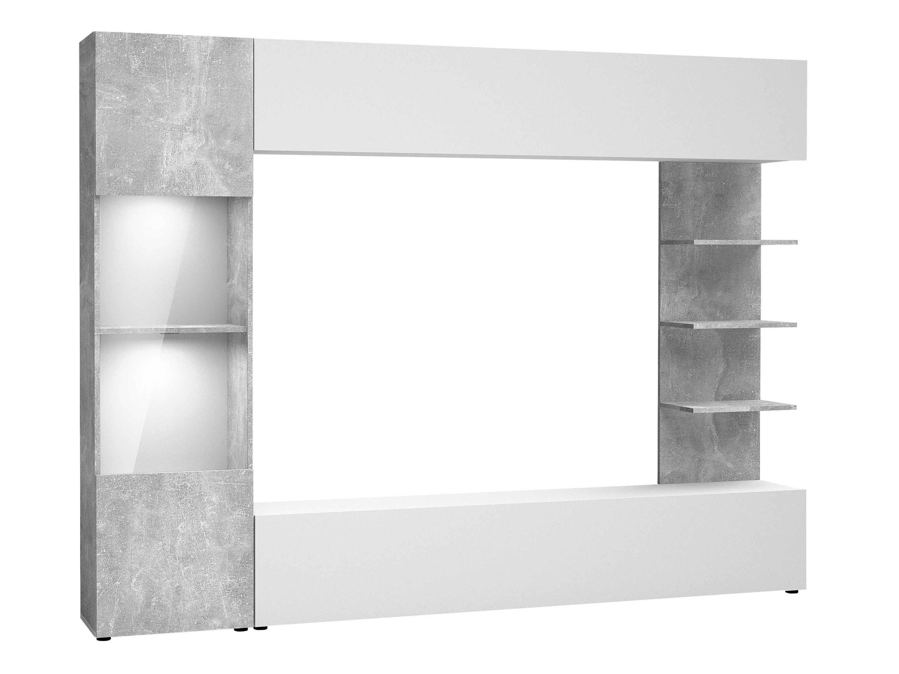 Svetainės komplektas Comfivo Animus (Balta + Betonas)