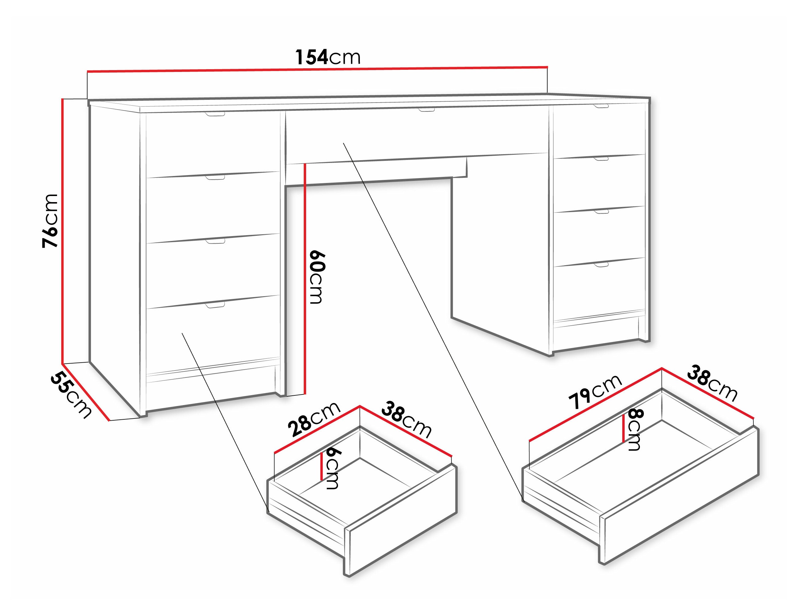 Darbo stalas Comfivo Papilio I (Balta)