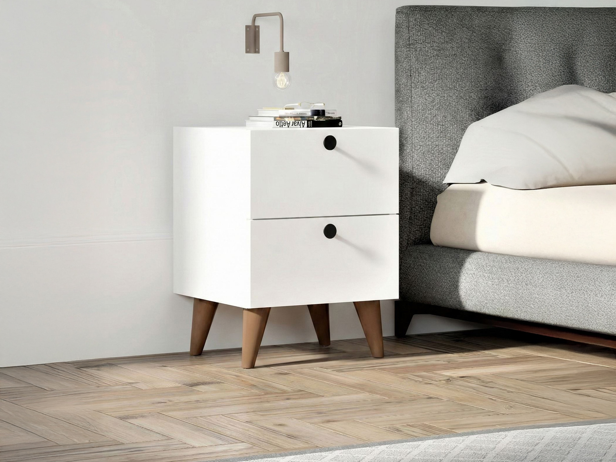 Naktinis staliukas Kailua 2594 (Balta)