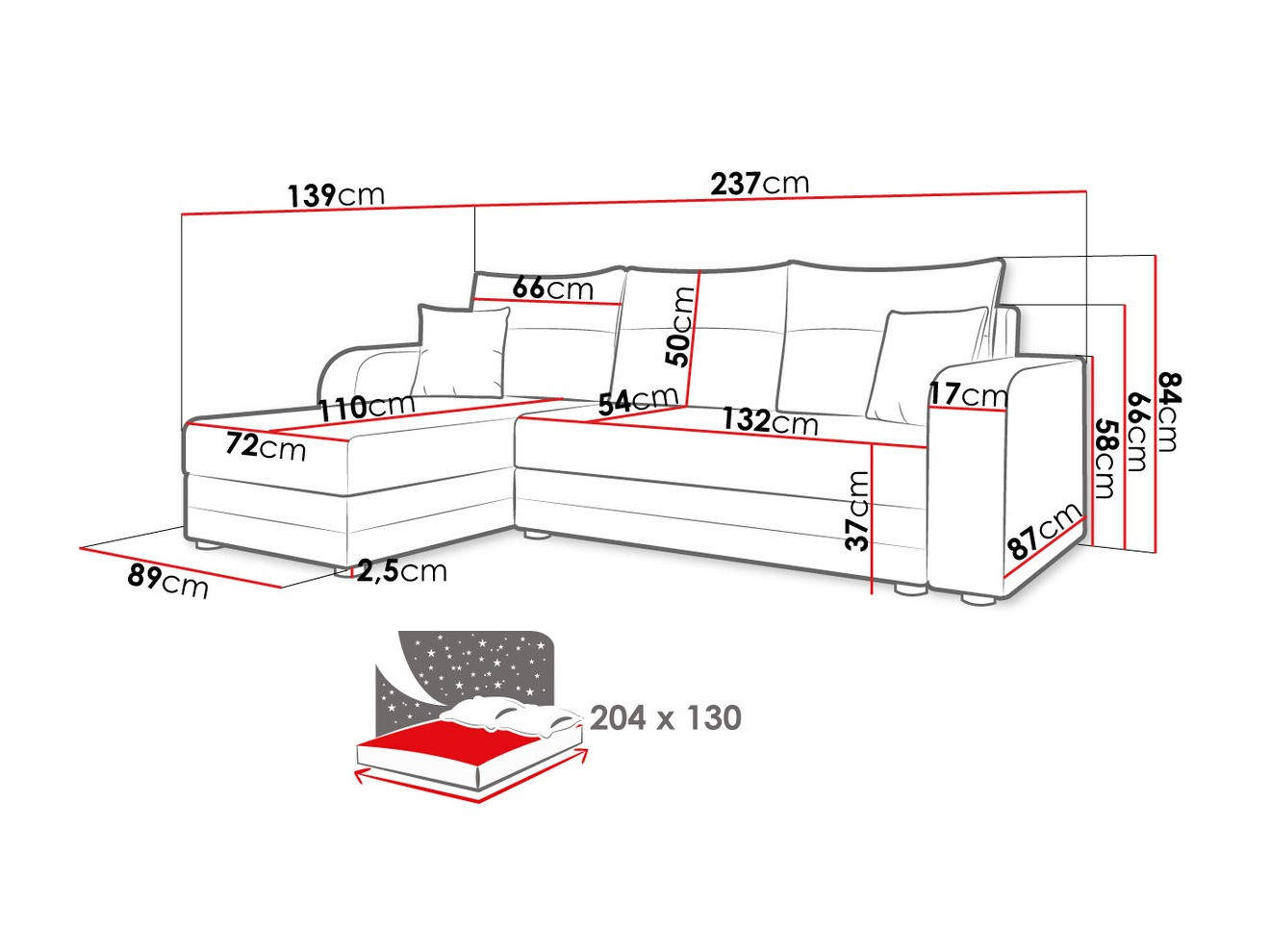 Minkštas kampas ST8442