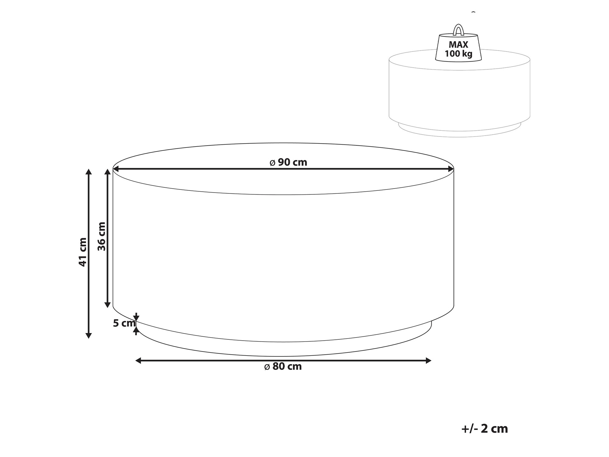 Žurnalinis staliukas ST8452 su pažeista pakuote