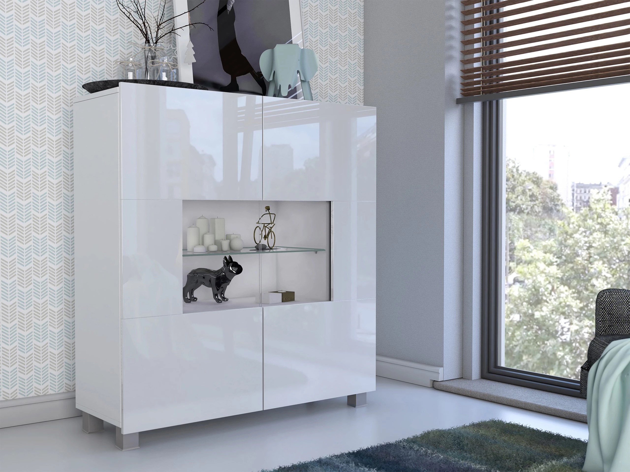 Spintelė Remus (Balta + Blizgi balta)