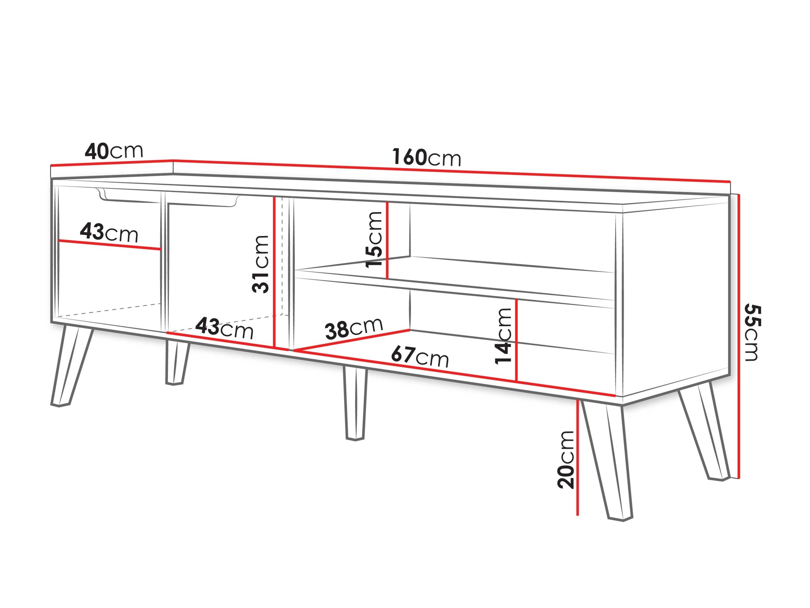 TV staliukas Otis (Graikinis riešutas)