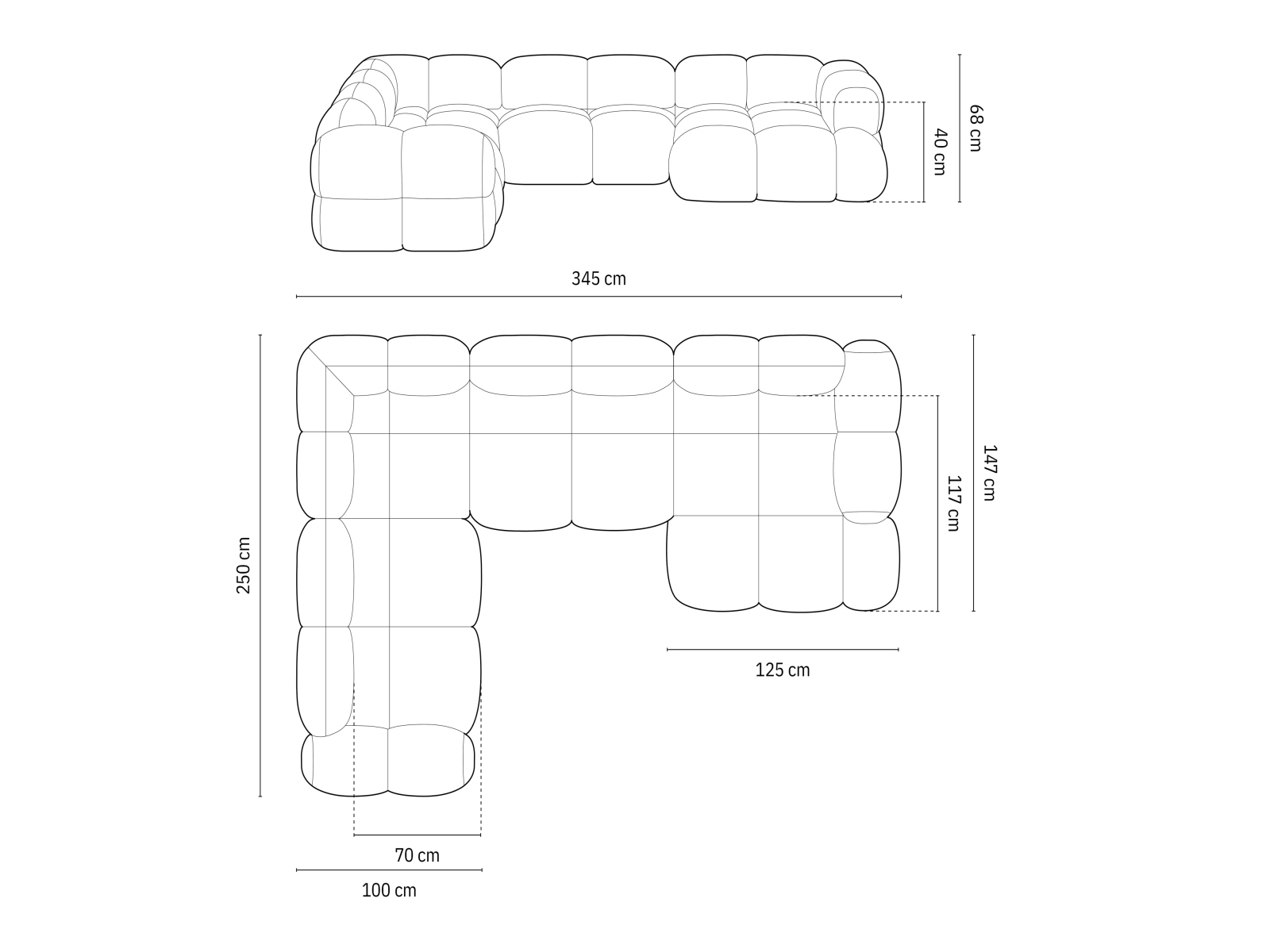 Minkštas kampas Duncore 103 (Sorella 03)