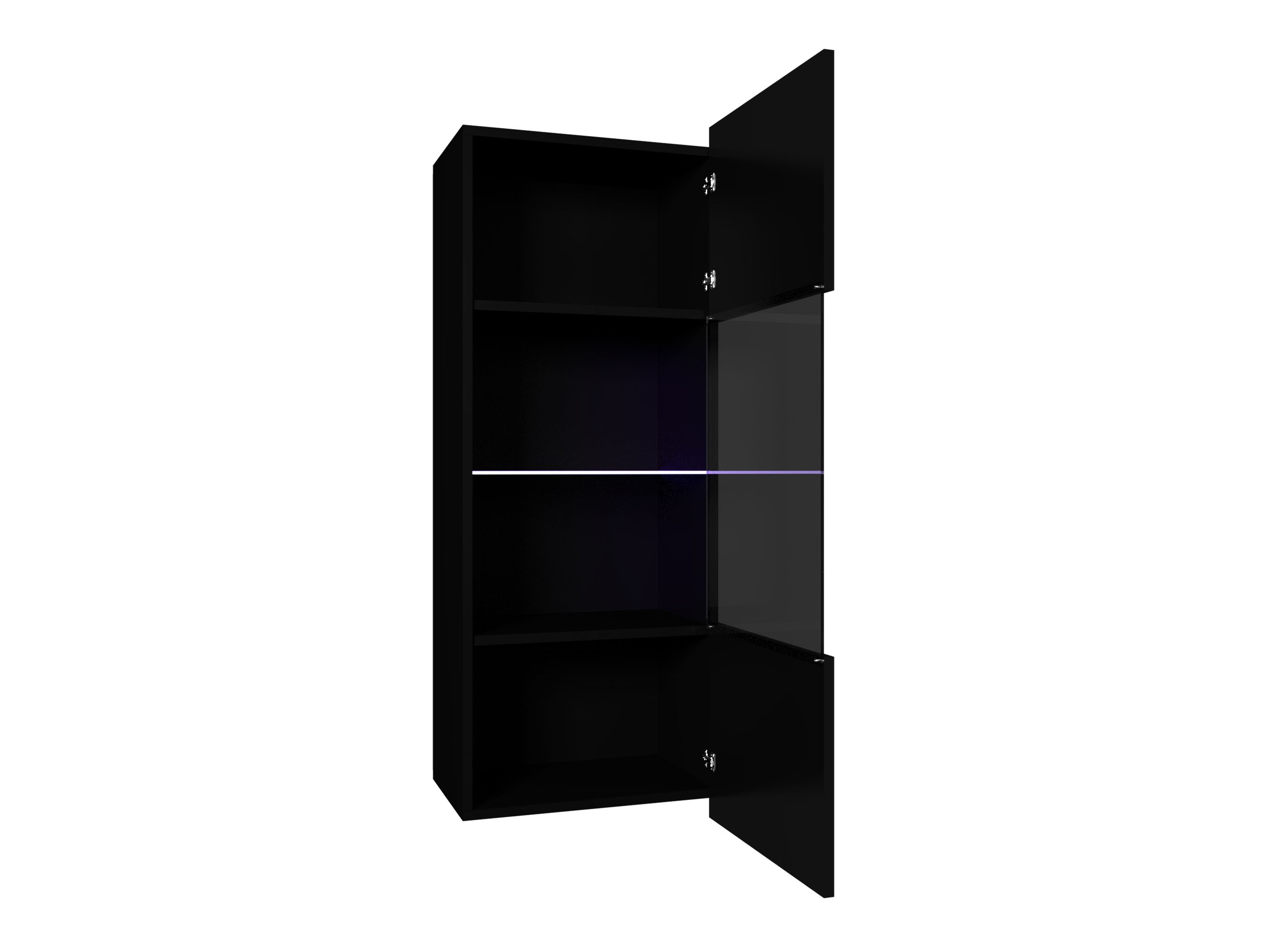 Pakabinama spintelė Remus I (Juoda + Blizgi juoda)