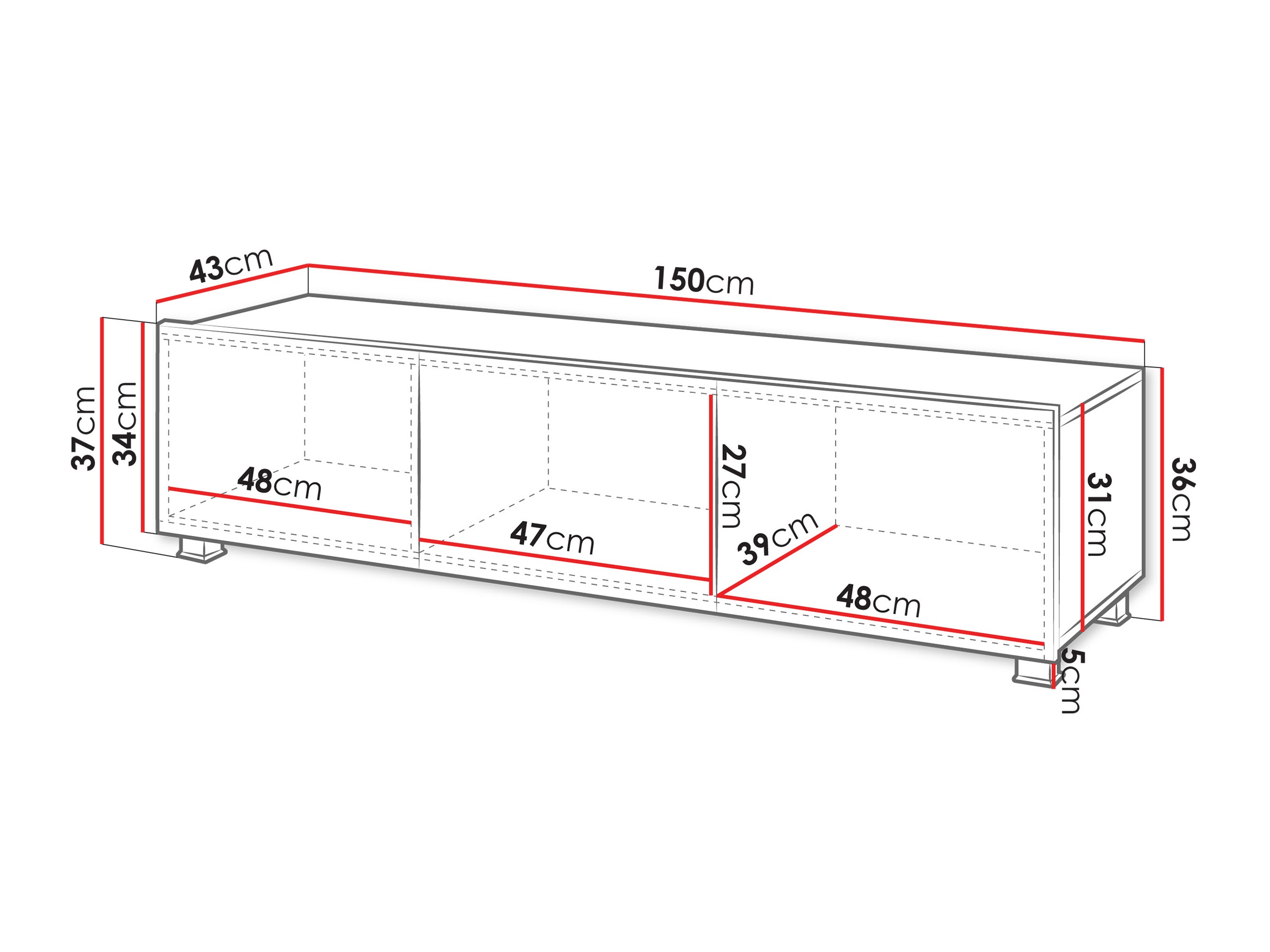 TV staliukas Remus (Graikinis riešutas)