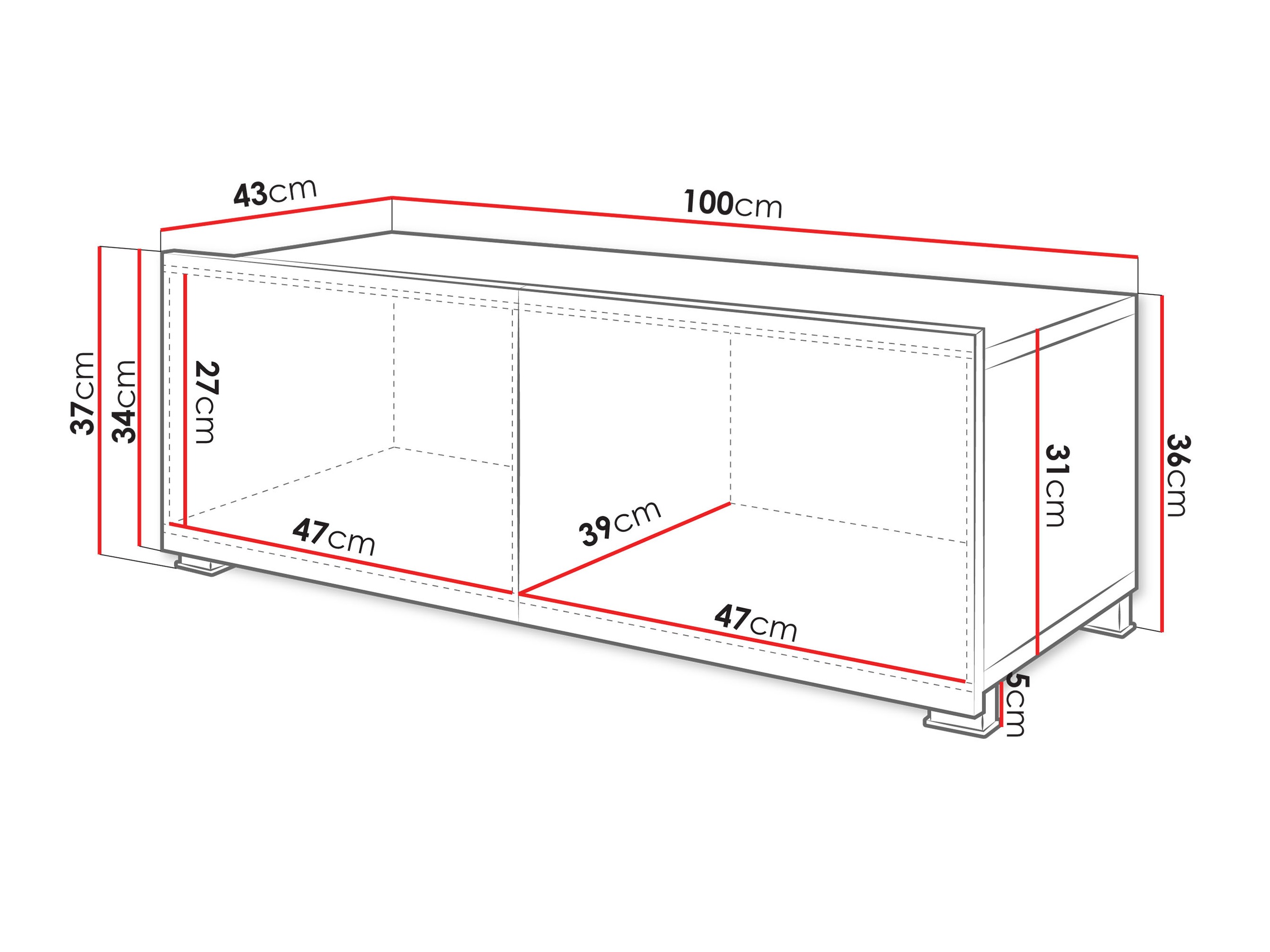 TV staliukas Remus I (Juoda + Blizgi juoda)