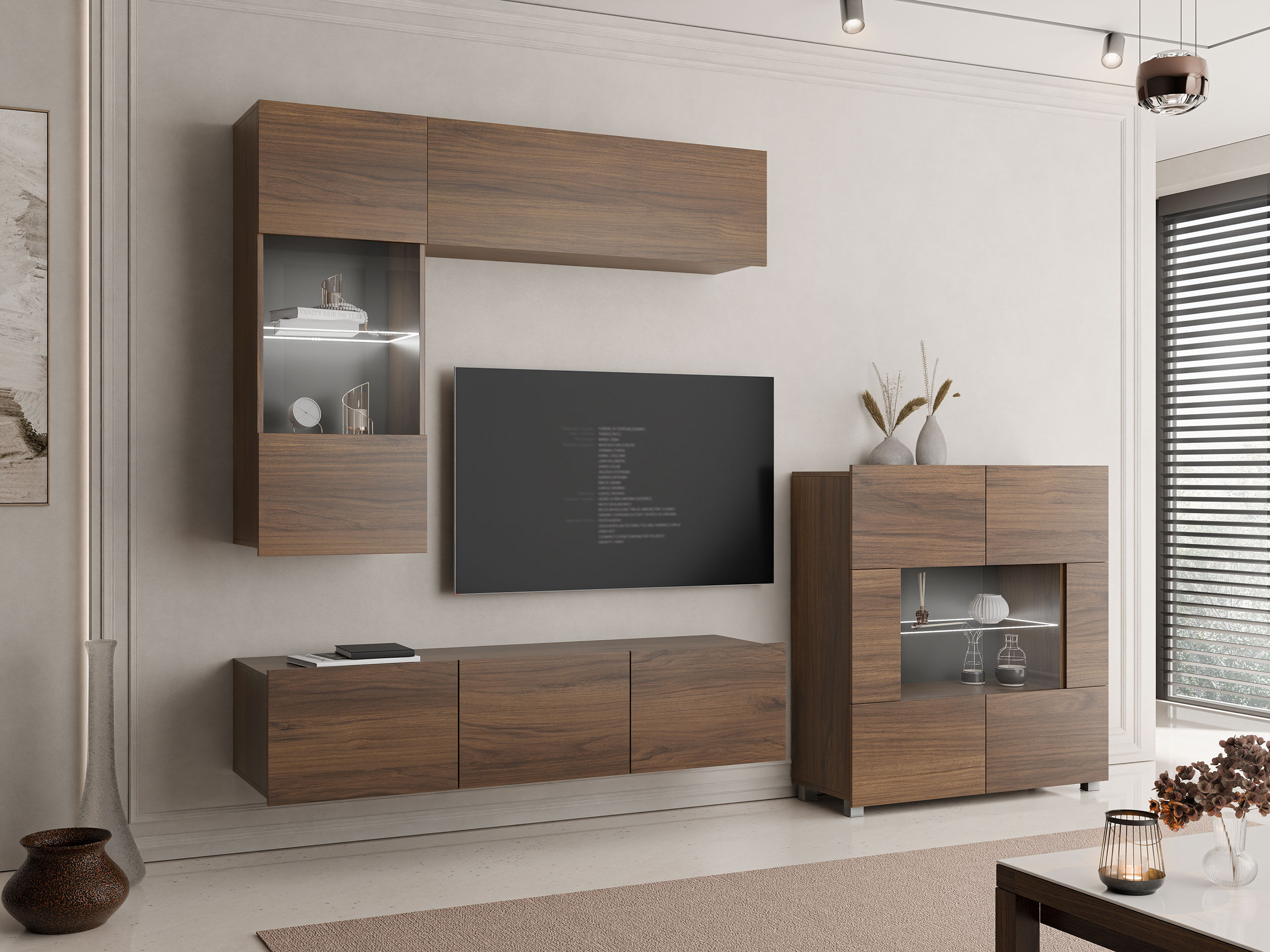 Svetainės komplektas Remus III (Graikinis riešutas)