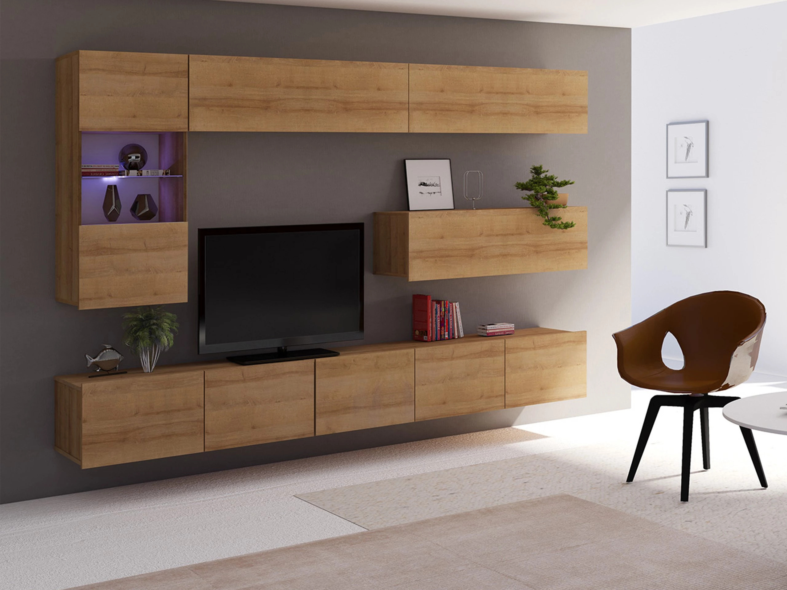 Svetainės komplektas Remus IV (Auksinis ąžuolas)